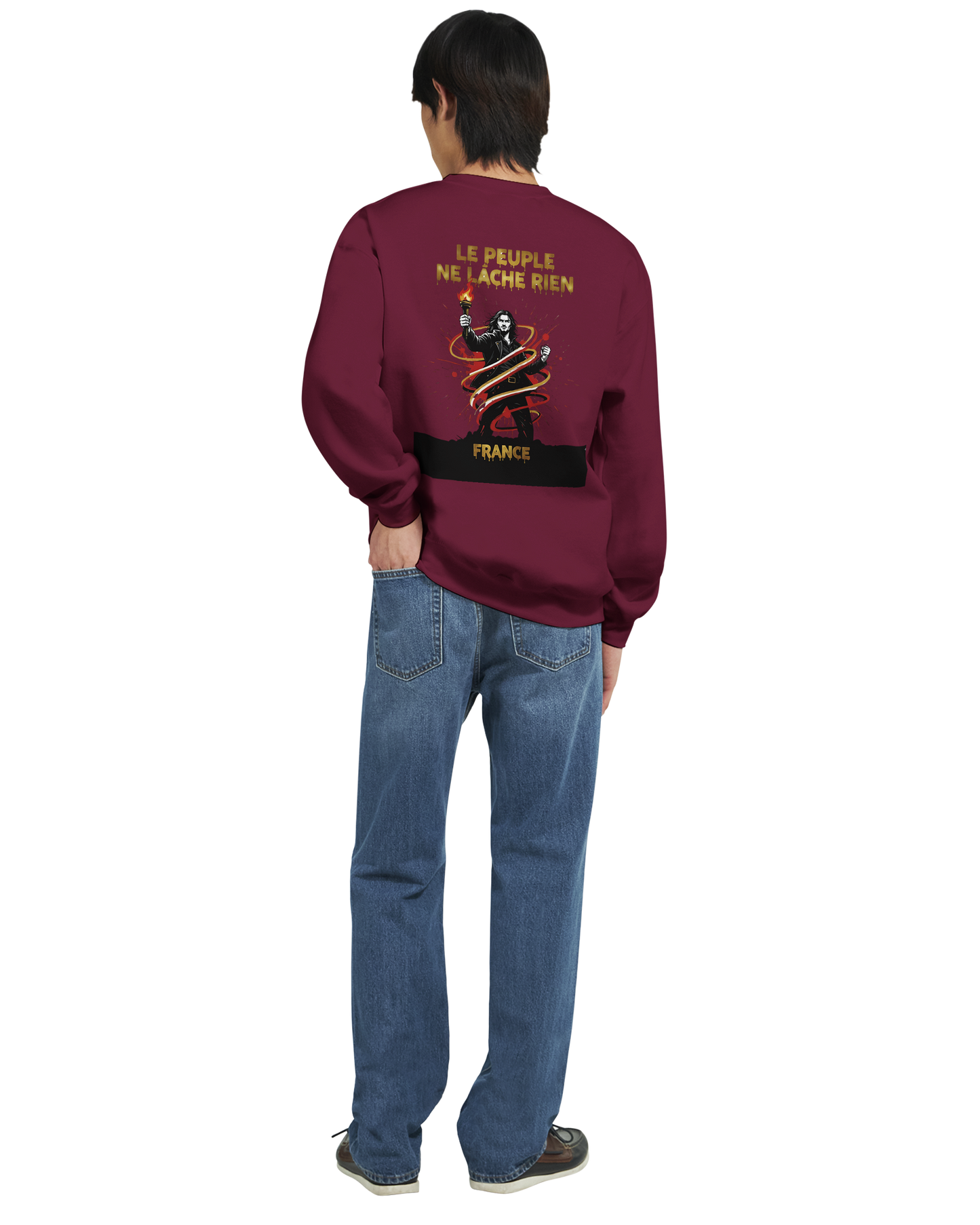 Sweat-shirt Homme 'Le Peuple Ne Lâche Rien' – Confort et Résistance