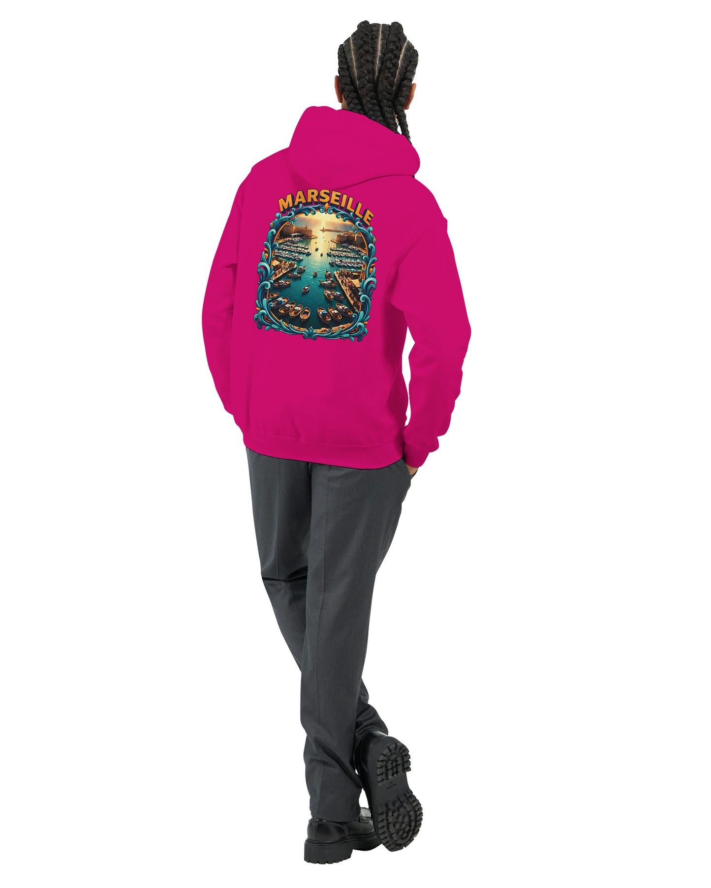 Sweat à capuche unisexe Marseille – Hoodie premium en coton mélangé