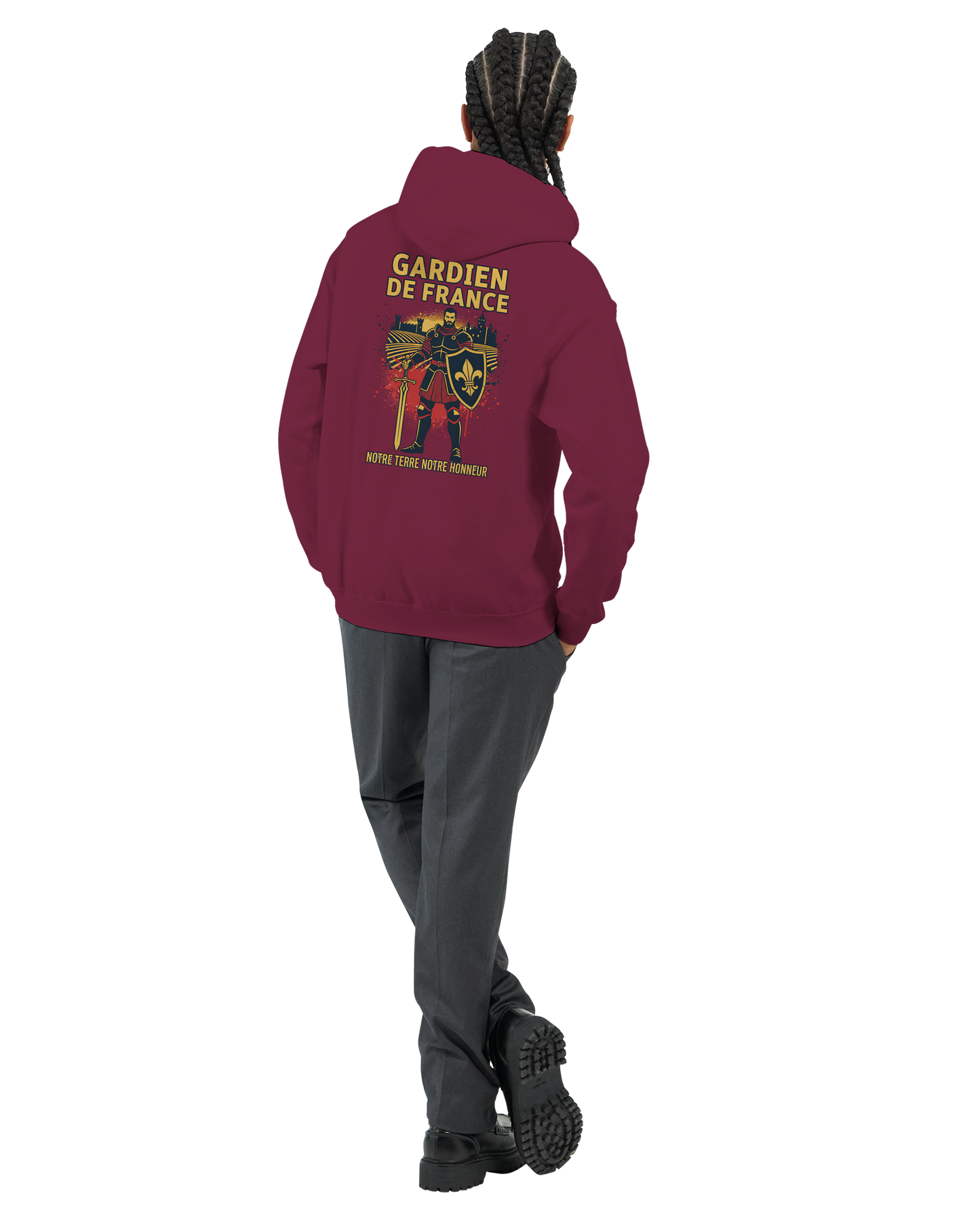 Sweat à capuche Gardien de France pour homme – Hoodie premium en coton mélangé