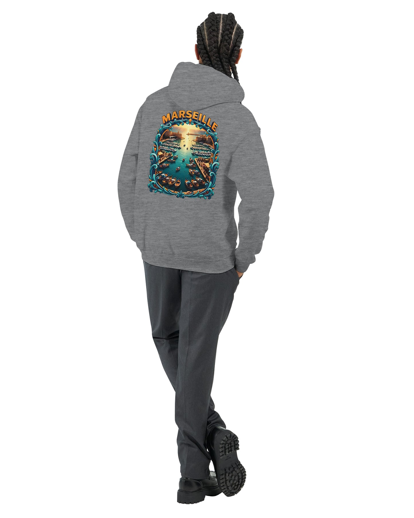 Sweat à capuche unisexe Marseille – Hoodie premium en coton mélangé