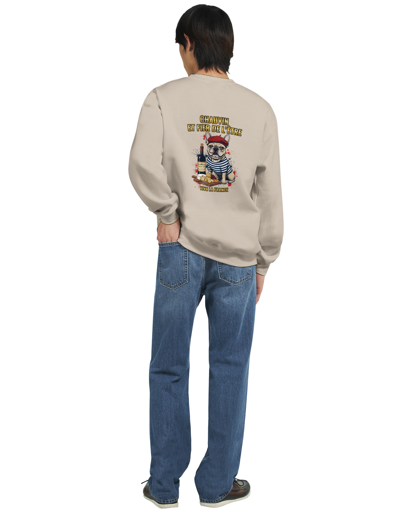 Sweat-shirt Chauvin et Fier de l'Être - Sweat à Col Rond Classique