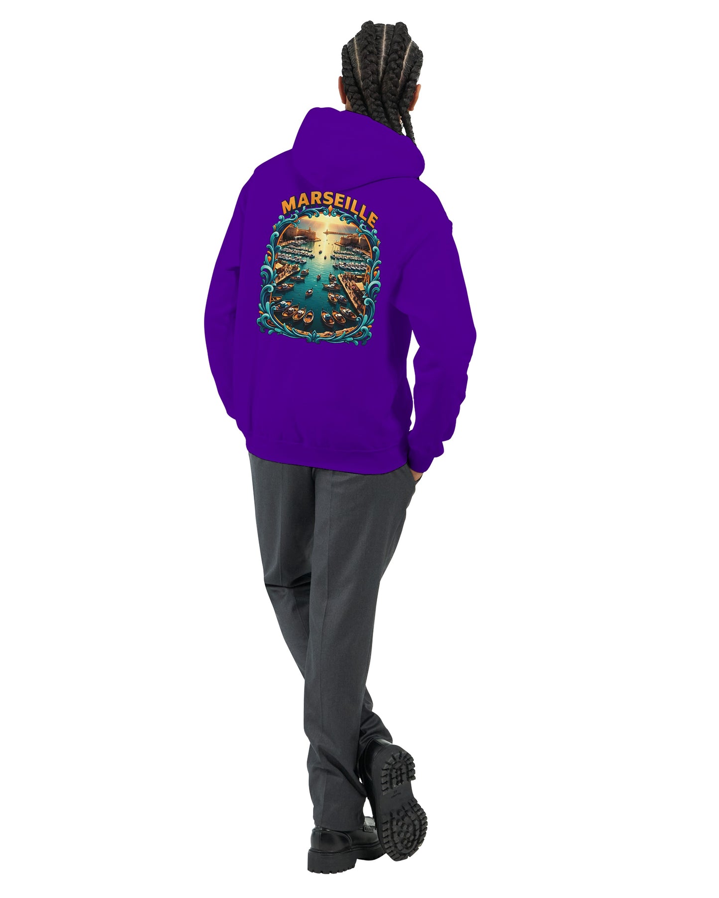 Sweat à capuche unisexe Marseille – Hoodie premium en coton mélangé
