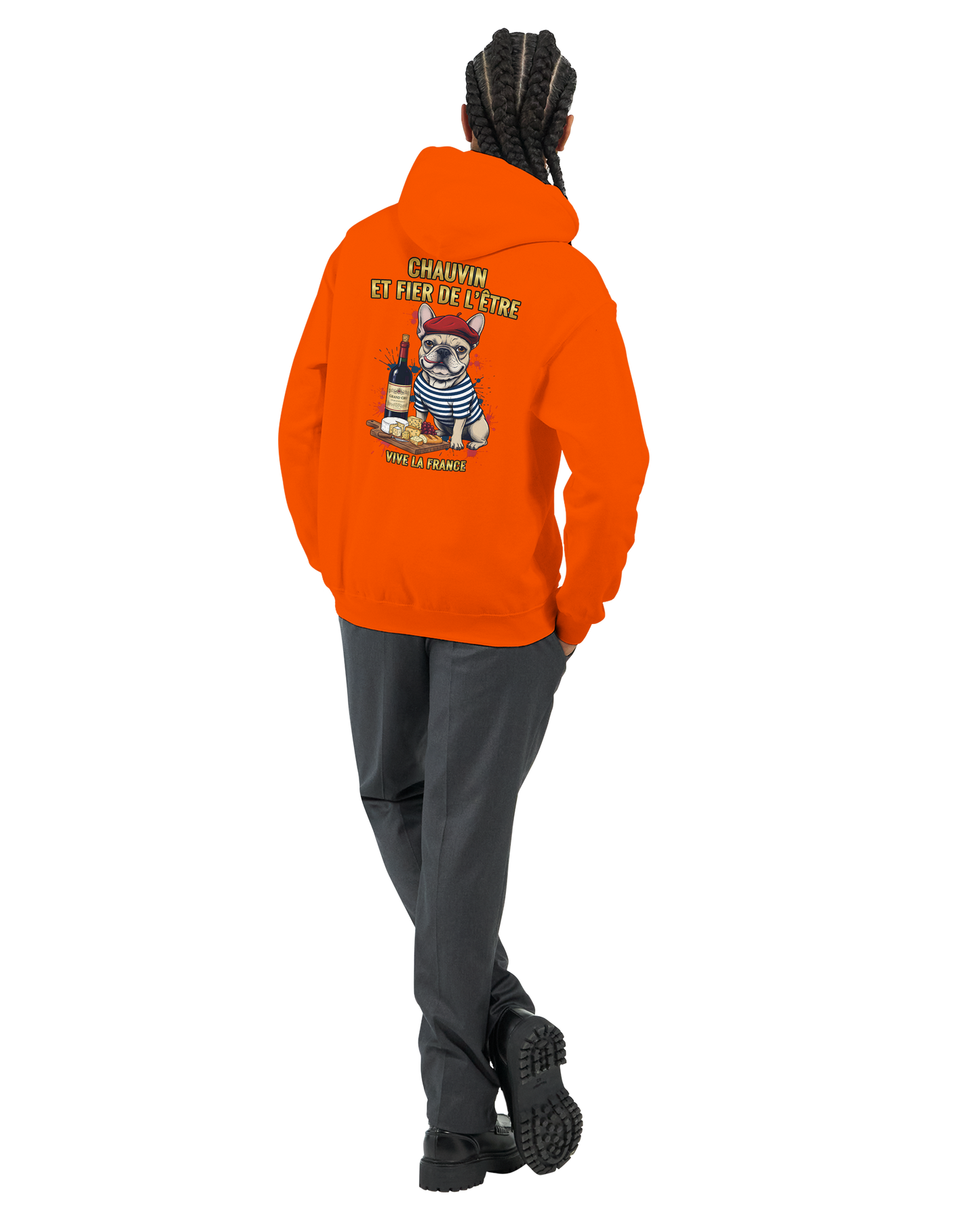 Sweat à Capuche Homme "Chauvin et Fier l'être" – Confort Premium et Design Patriotique