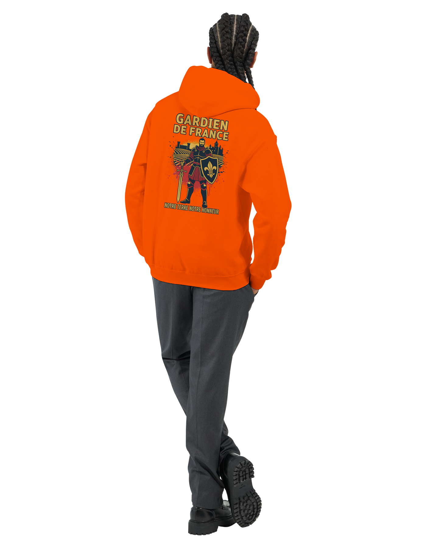 Sweat à capuche Gardien de France pour homme – Hoodie premium en coton mélangé