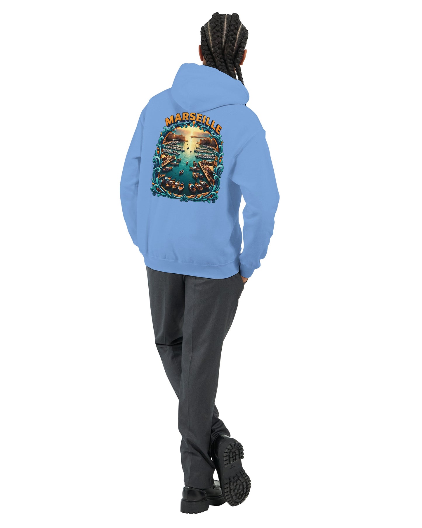 Sweat à capuche unisexe Marseille – Hoodie premium en coton mélangé