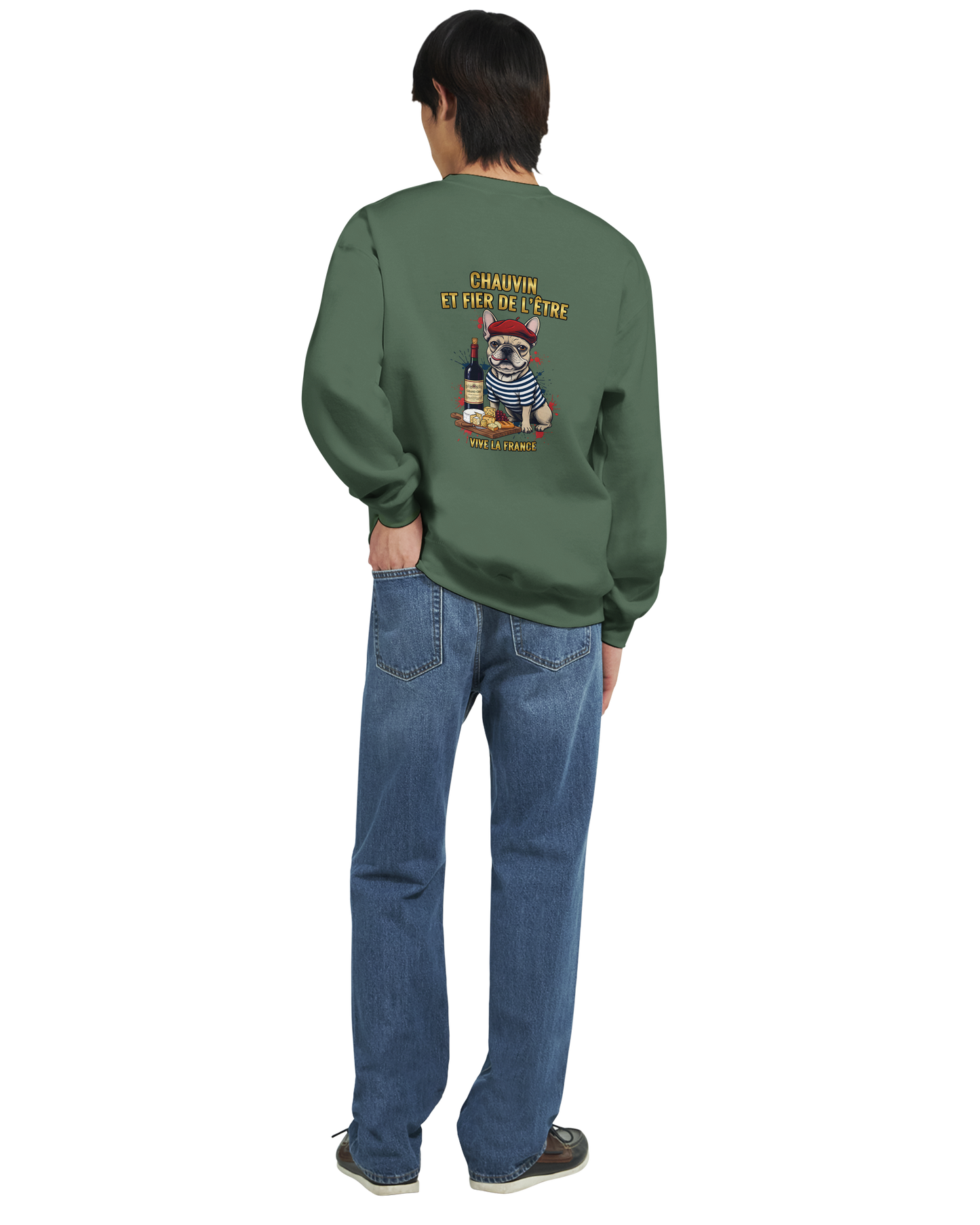 Sweat-shirt Chauvin et Fier de l'Être - Sweat à Col Rond Classique