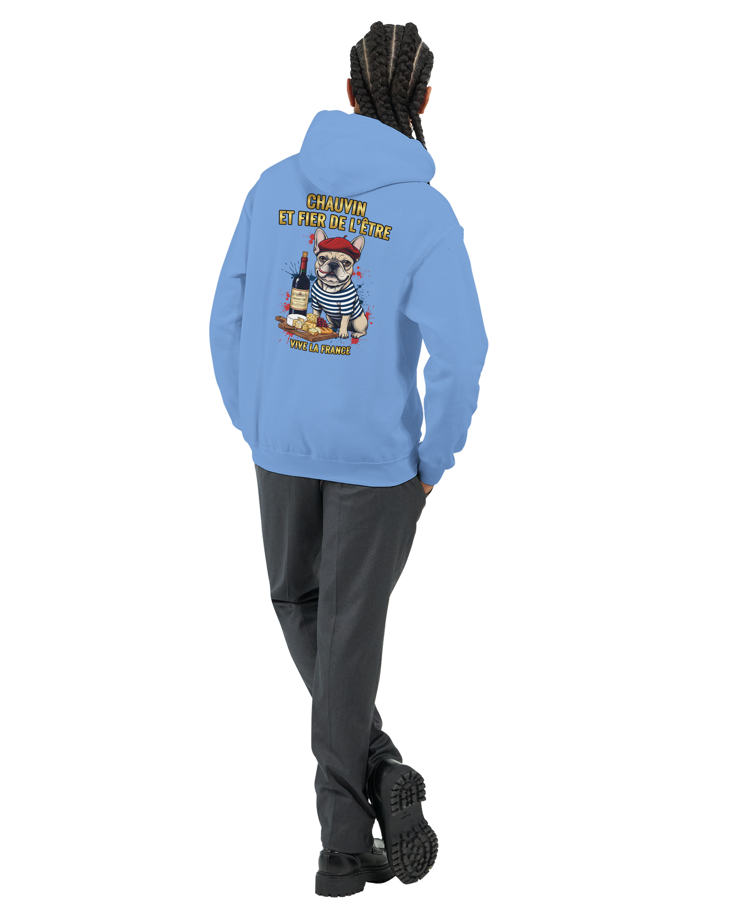 Sweat à Capuche Homme "Chauvin et Fier l'être" – Confort Premium et Design Patriotique