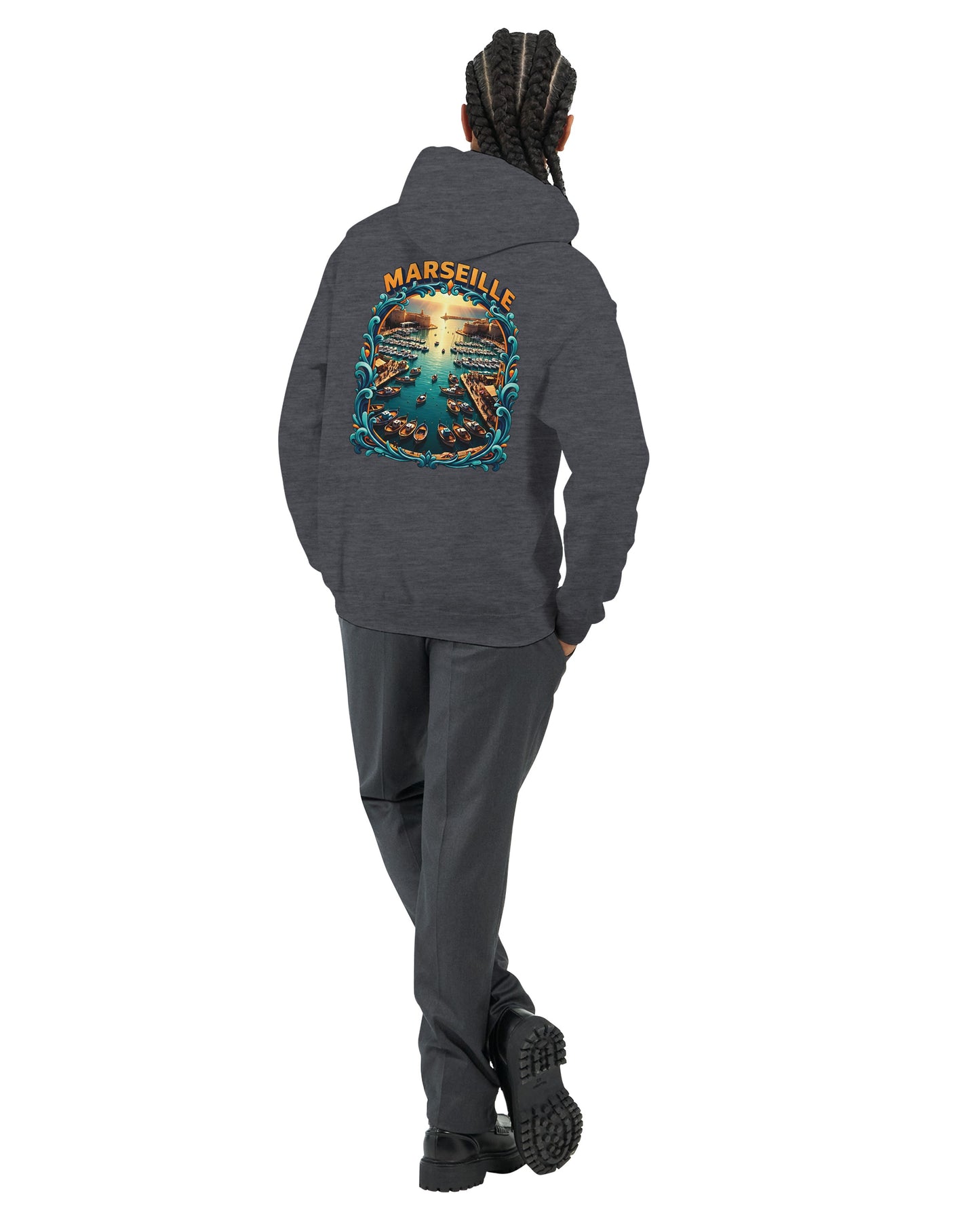 Sweat à capuche unisexe Marseille – Hoodie premium en coton mélangé