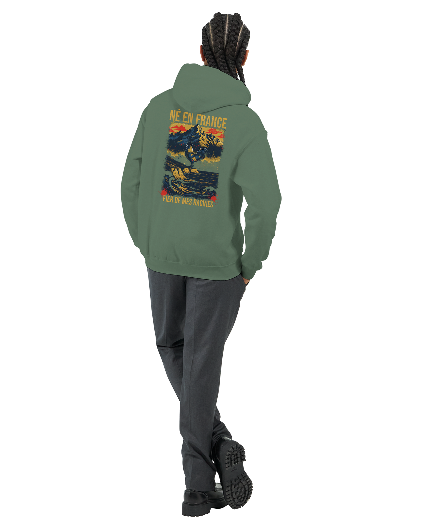 Sweat à Capuche Homme « Né en France » – Premium Confort et Style