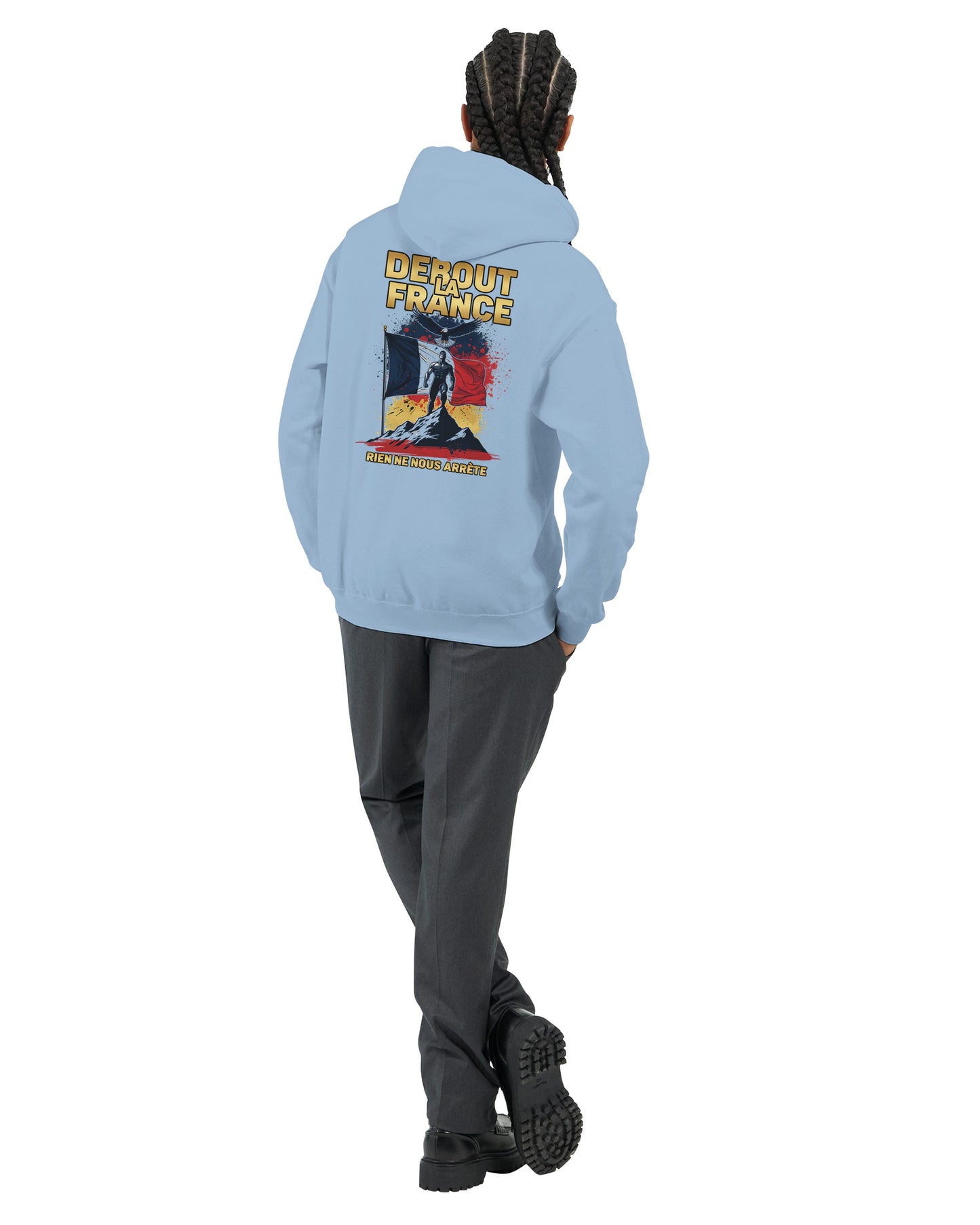 Sweat à capuche Debout la France pour homme – Hoodie premium en coton mélangé