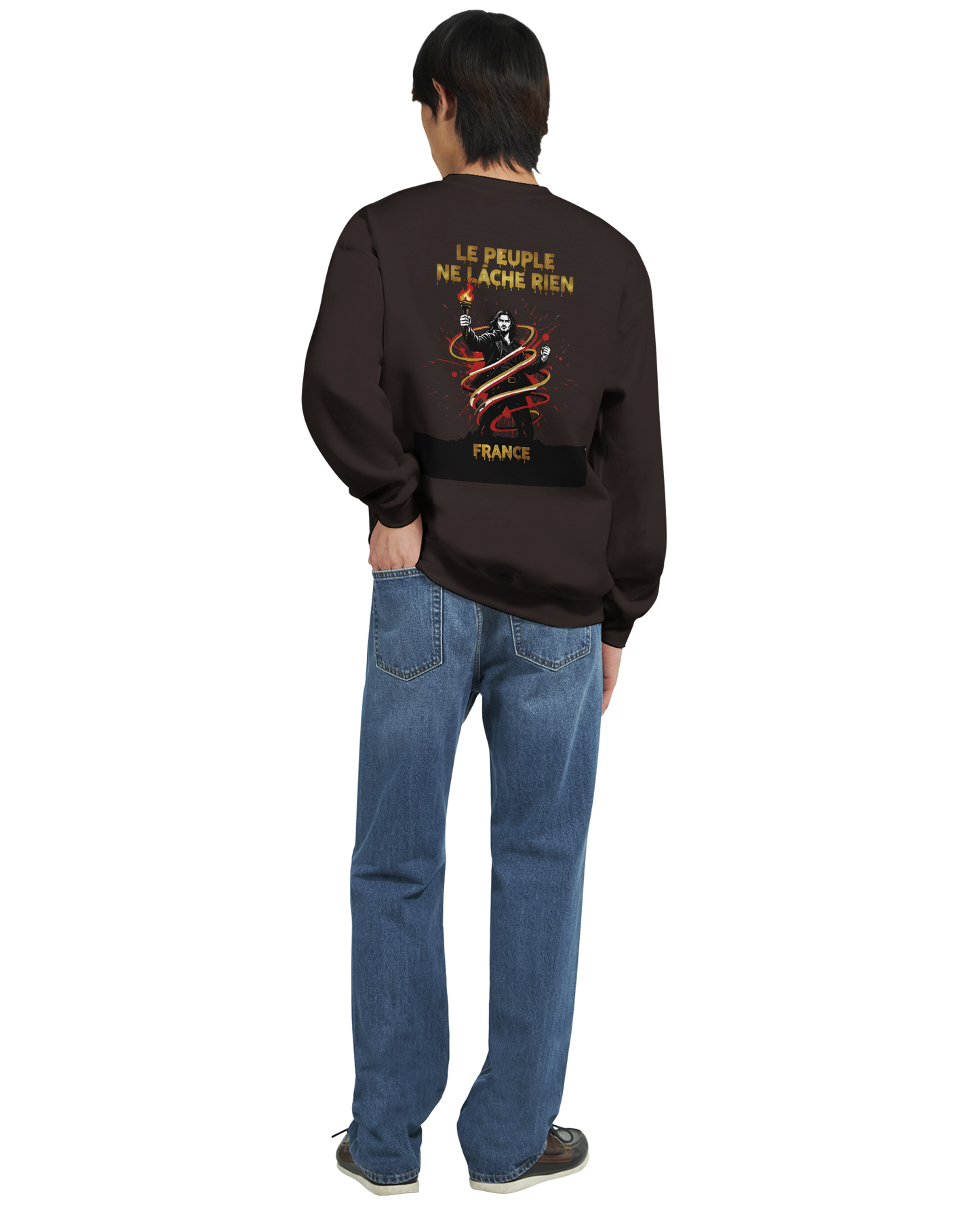 Sweat-shirt Homme 'Le Peuple Ne Lâche Rien' – Confort et Résistance
