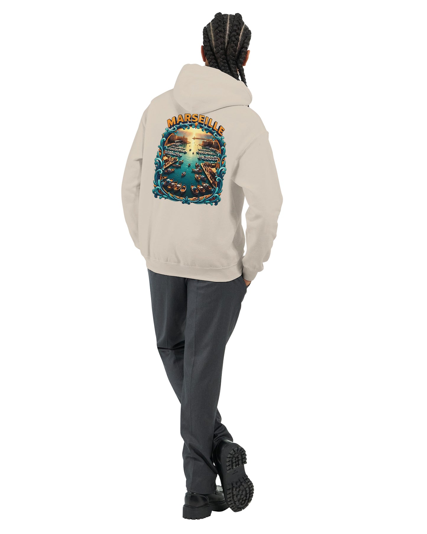 Sweat à capuche unisexe Marseille – Hoodie premium en coton mélangé