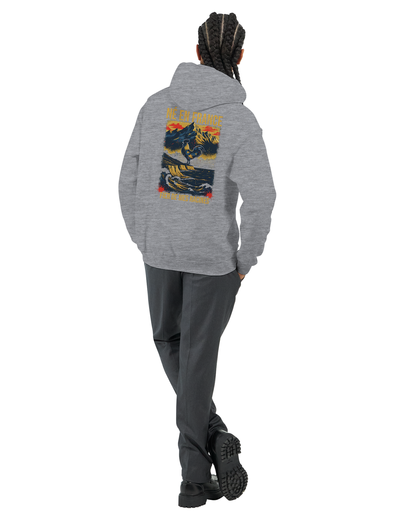 Sweat à Capuche Homme « Né en France » – Premium Confort et Style