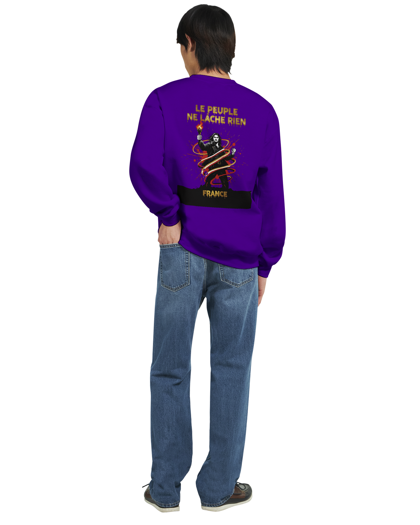 Sweat-shirt Homme 'Le Peuple Ne Lâche Rien' – Confort et Résistance