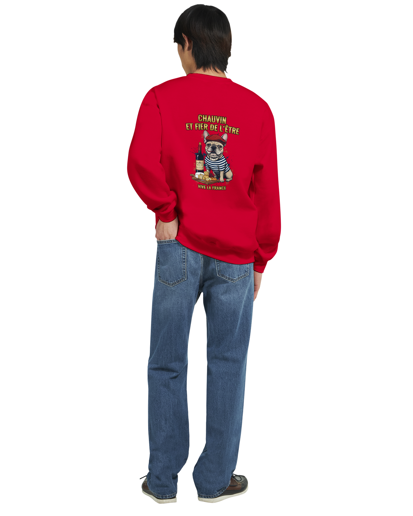 Sweat-shirt Chauvin et Fier de l'Être - Sweat à Col Rond Classique