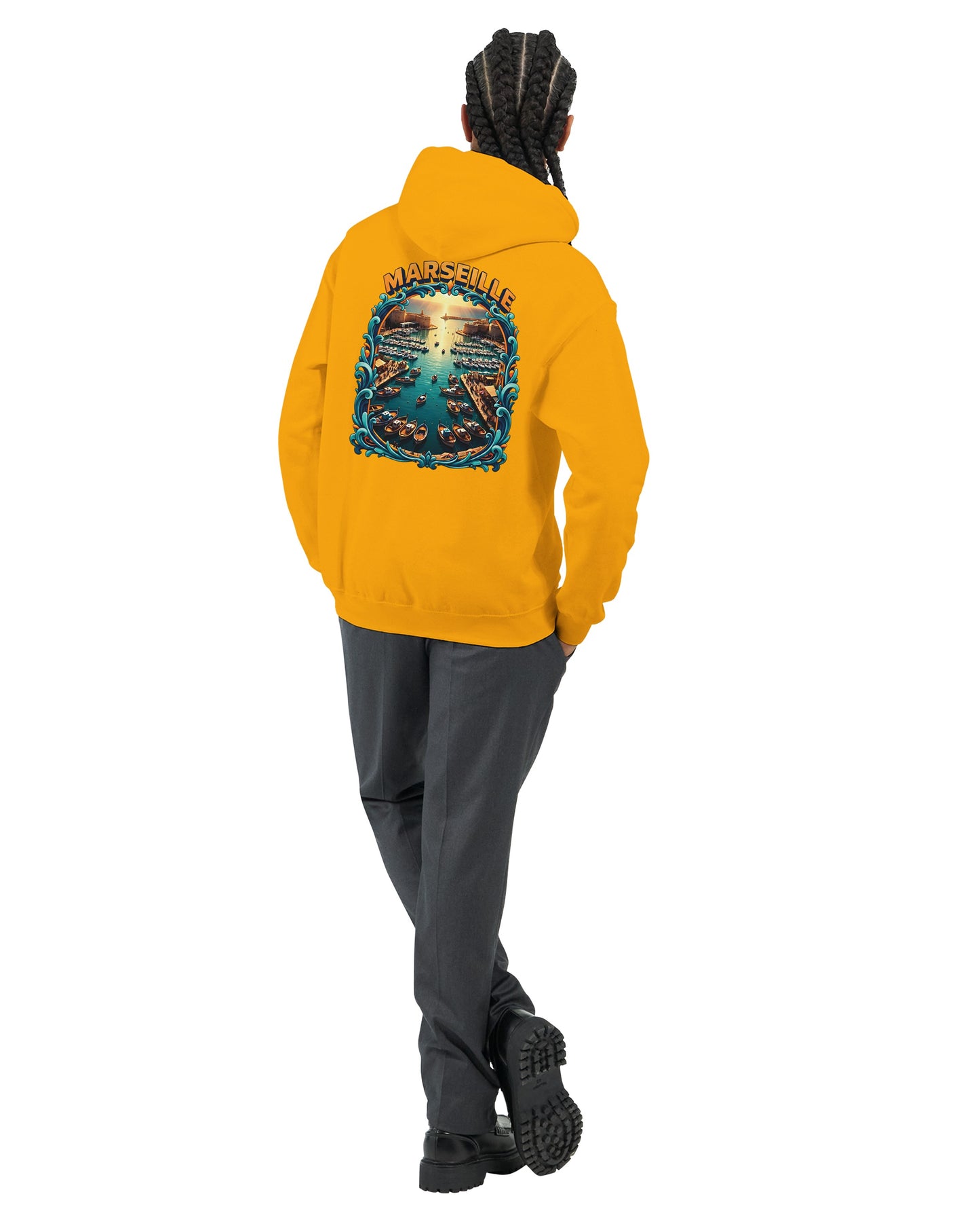 Sweat à capuche unisexe Marseille – Hoodie premium en coton mélangé