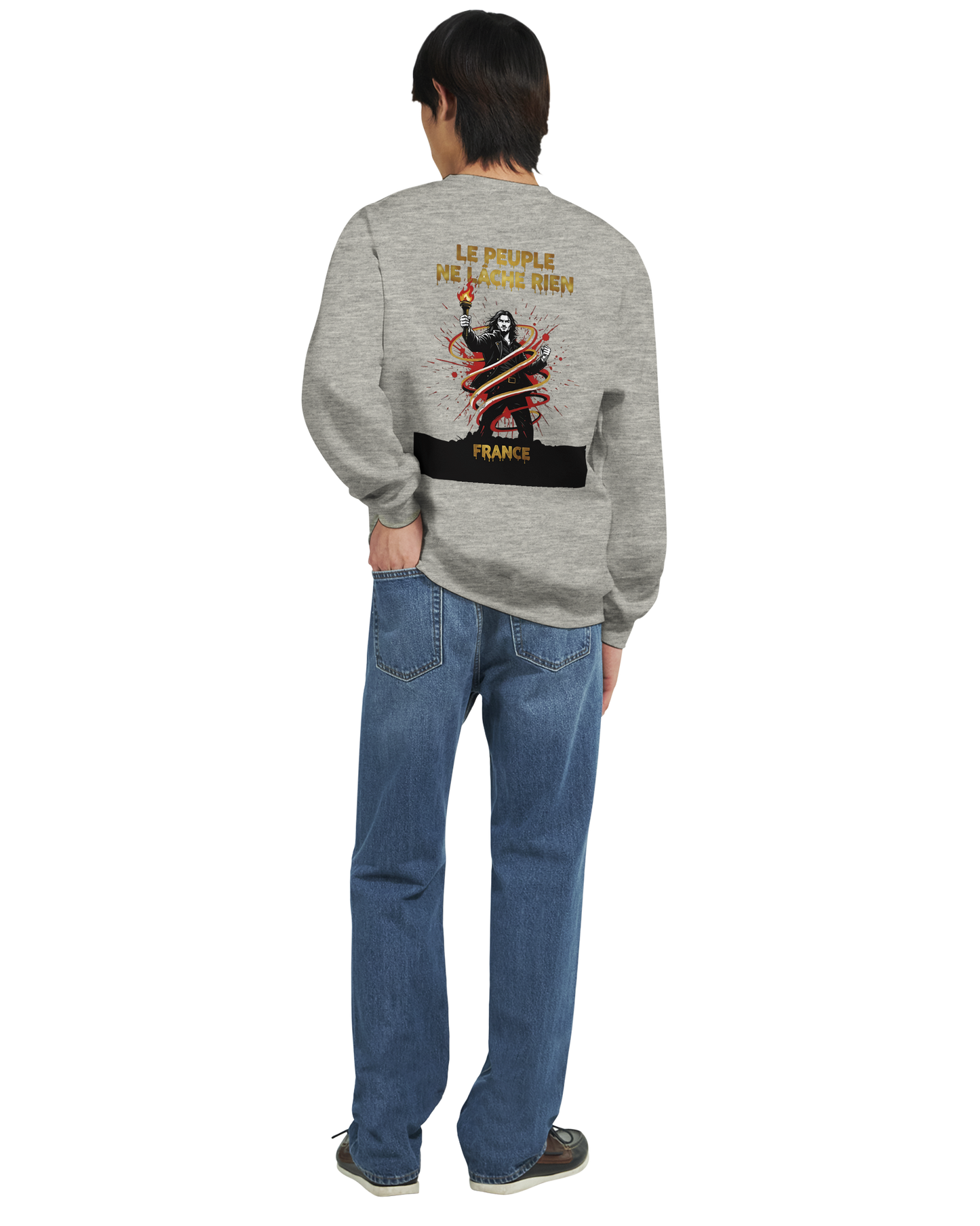 Sweat-shirt Homme 'Le Peuple Ne Lâche Rien' – Confort et Résistance