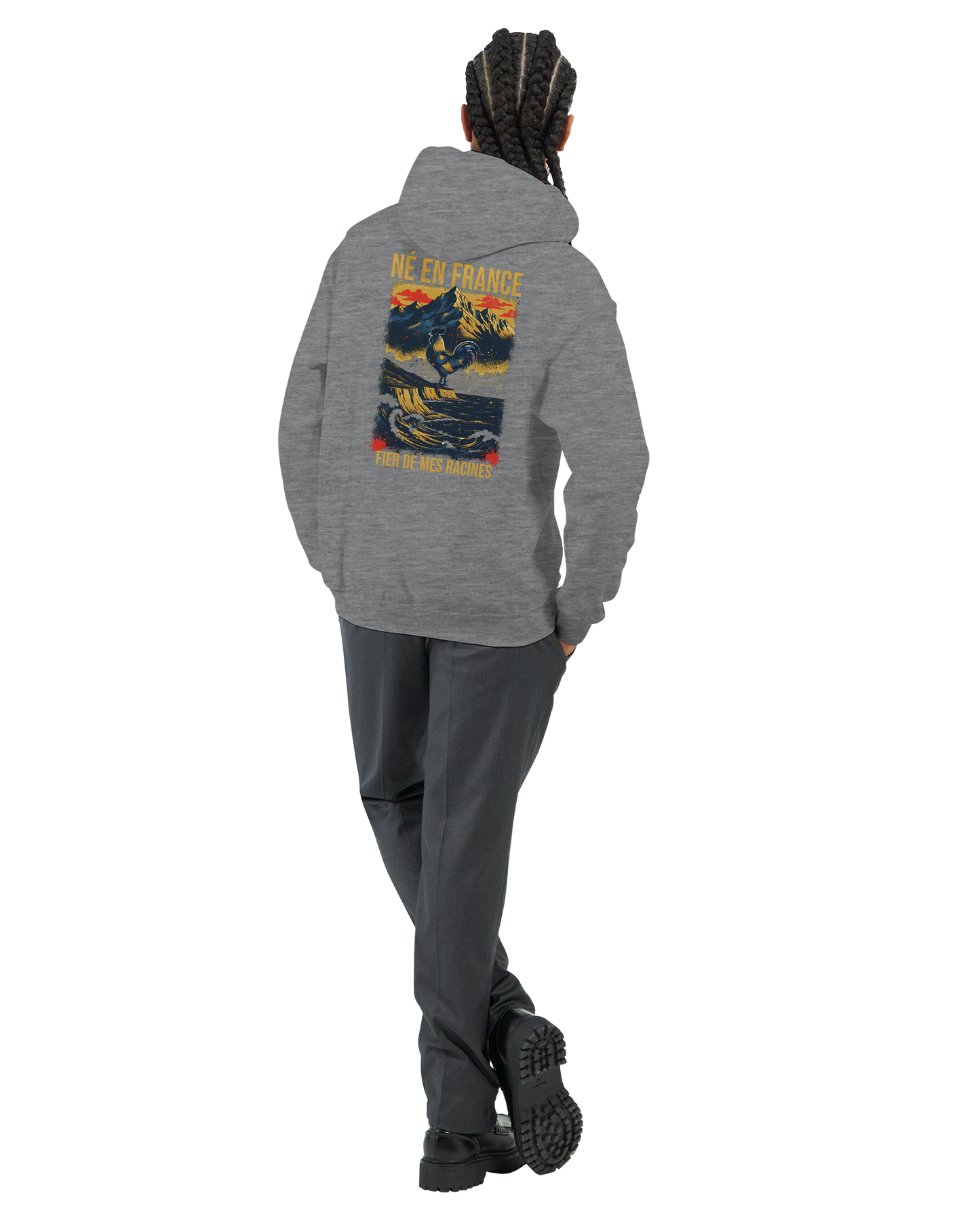 Sweat à Capuche Homme « Né en France » – Premium Confort et Style