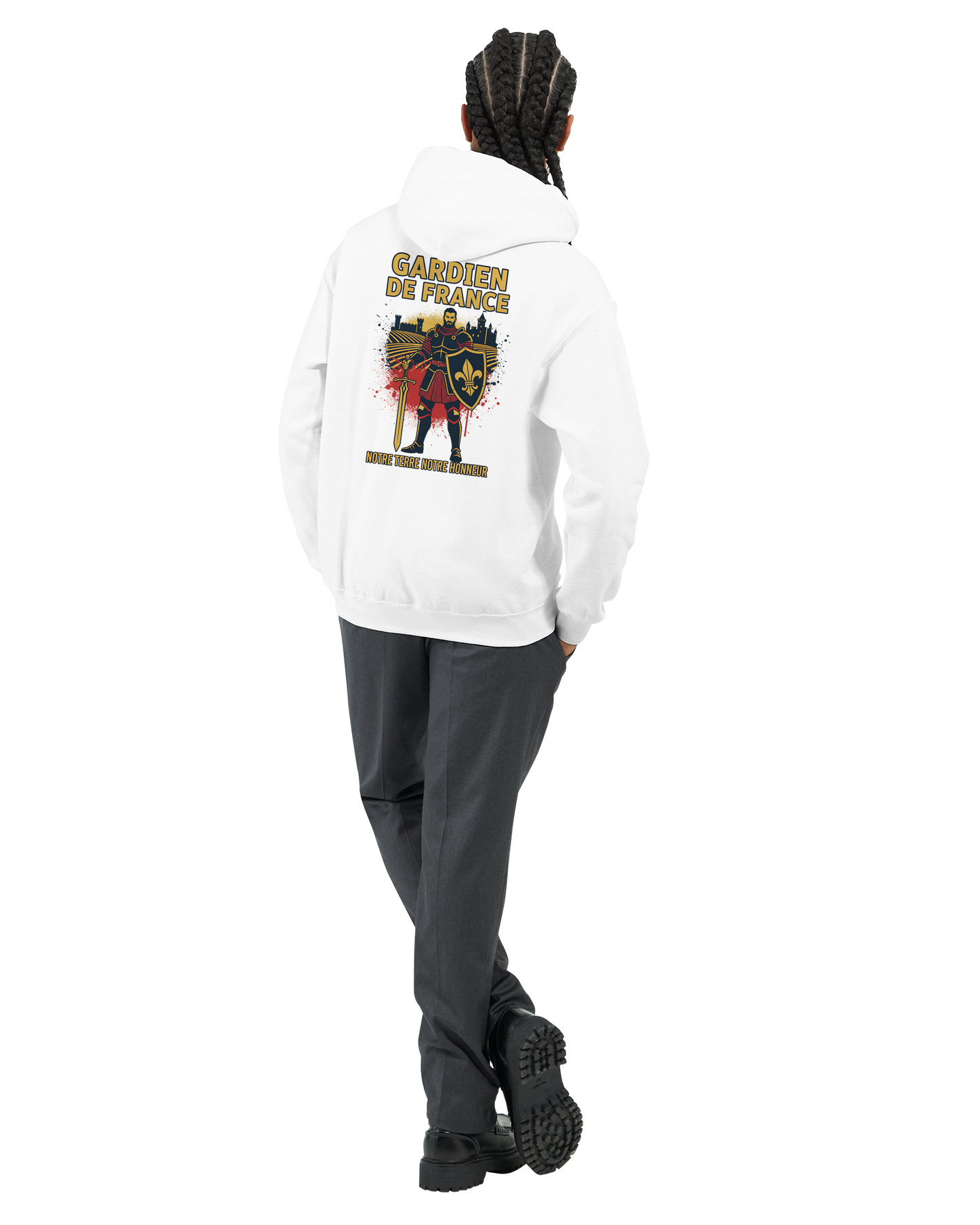 Sweat à capuche Gardien de France pour homme – Hoodie premium en coton mélangé