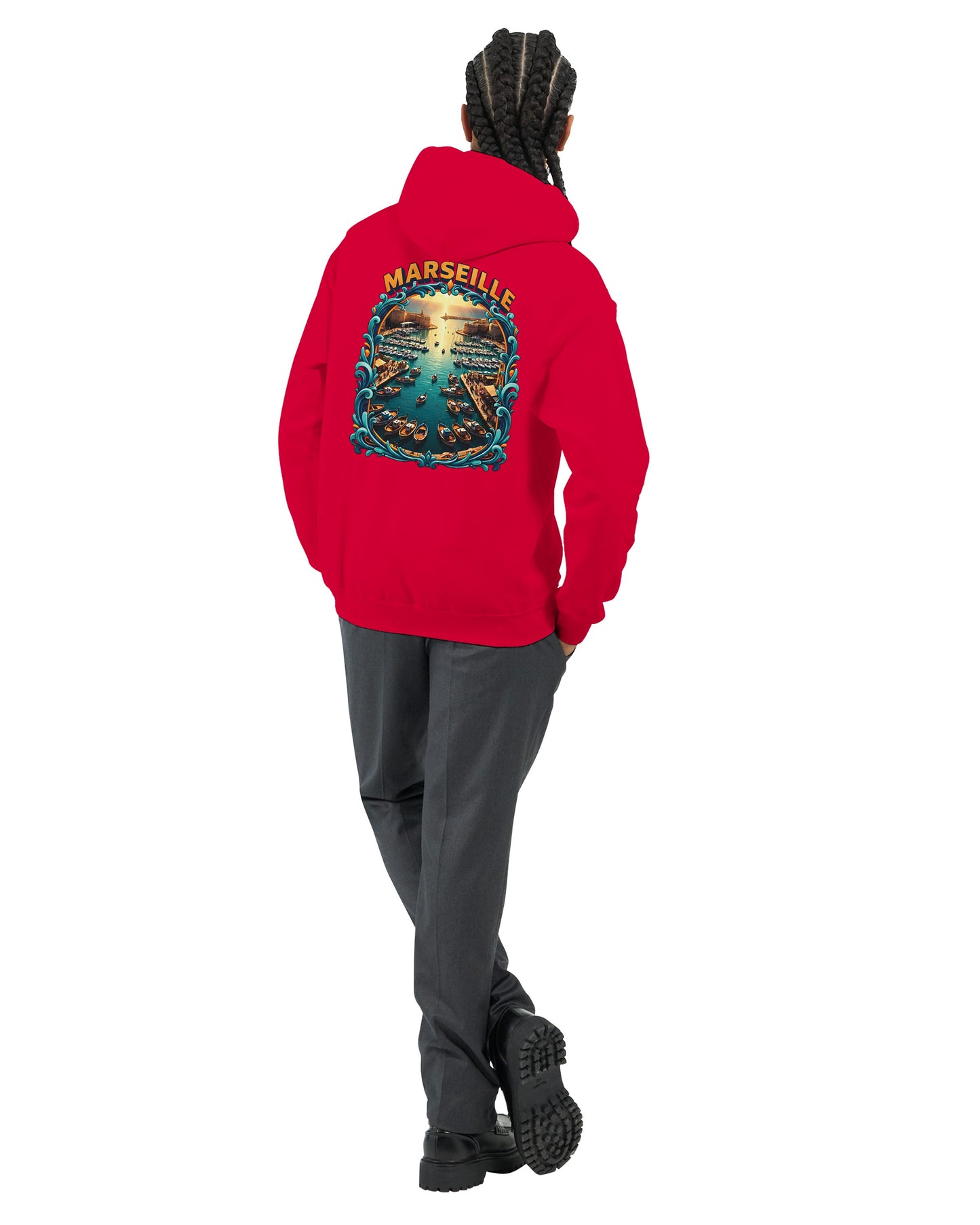 Sweat à capuche unisexe Marseille – Hoodie premium en coton mélangé