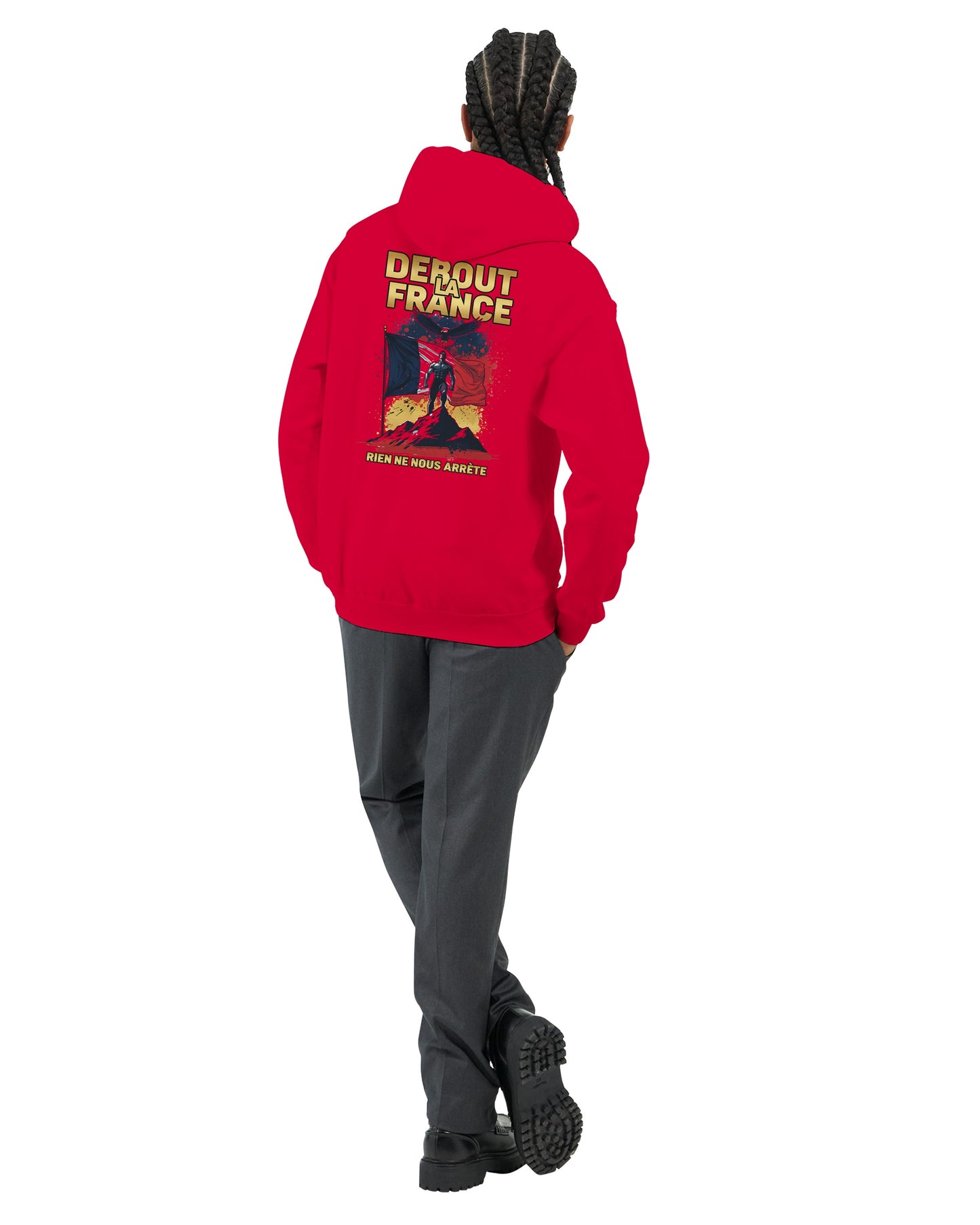 Sweat à capuche Debout la France pour homme – Hoodie premium en coton mélangé
