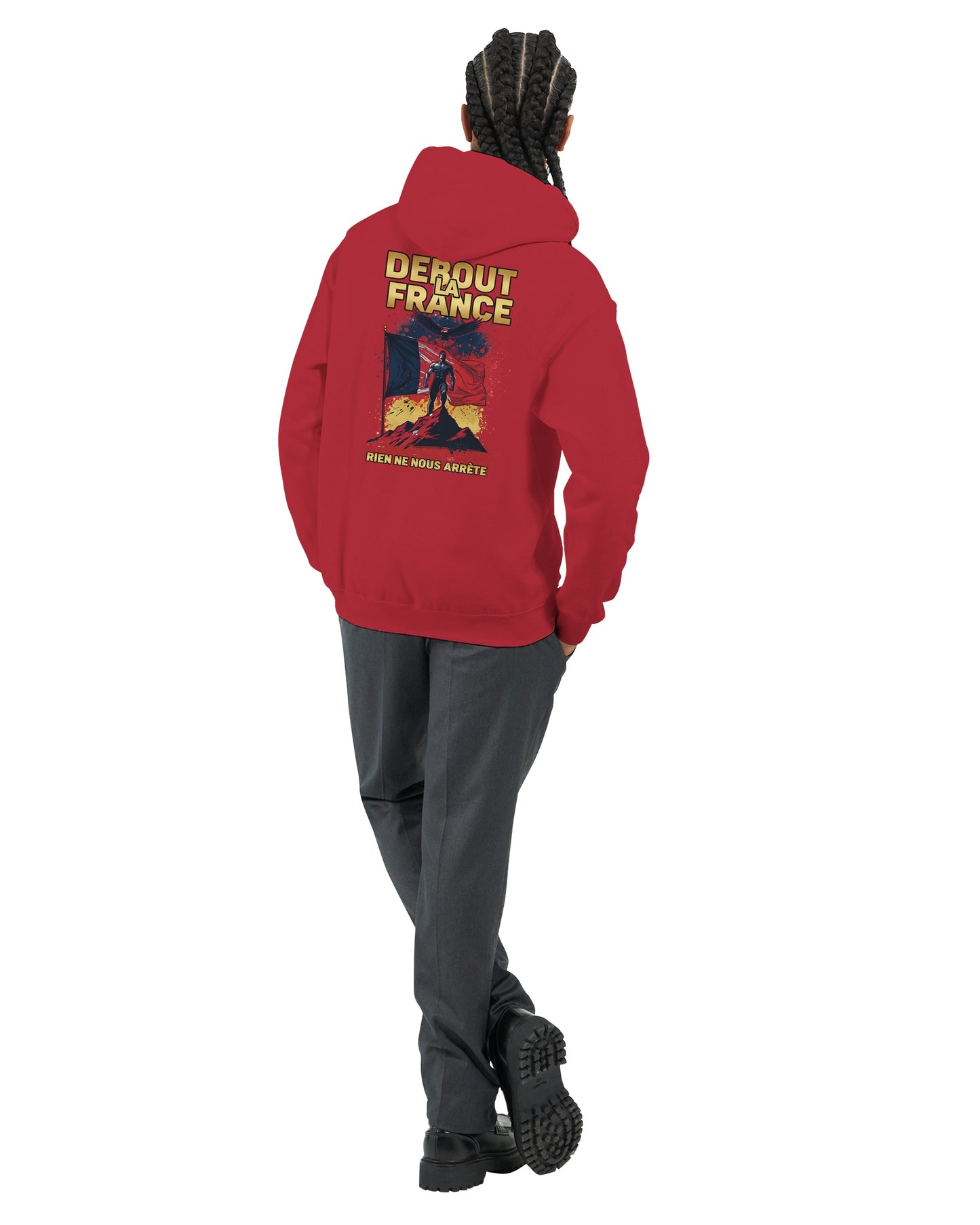 Sweat à capuche Debout la France pour homme – Hoodie premium en coton mélangé