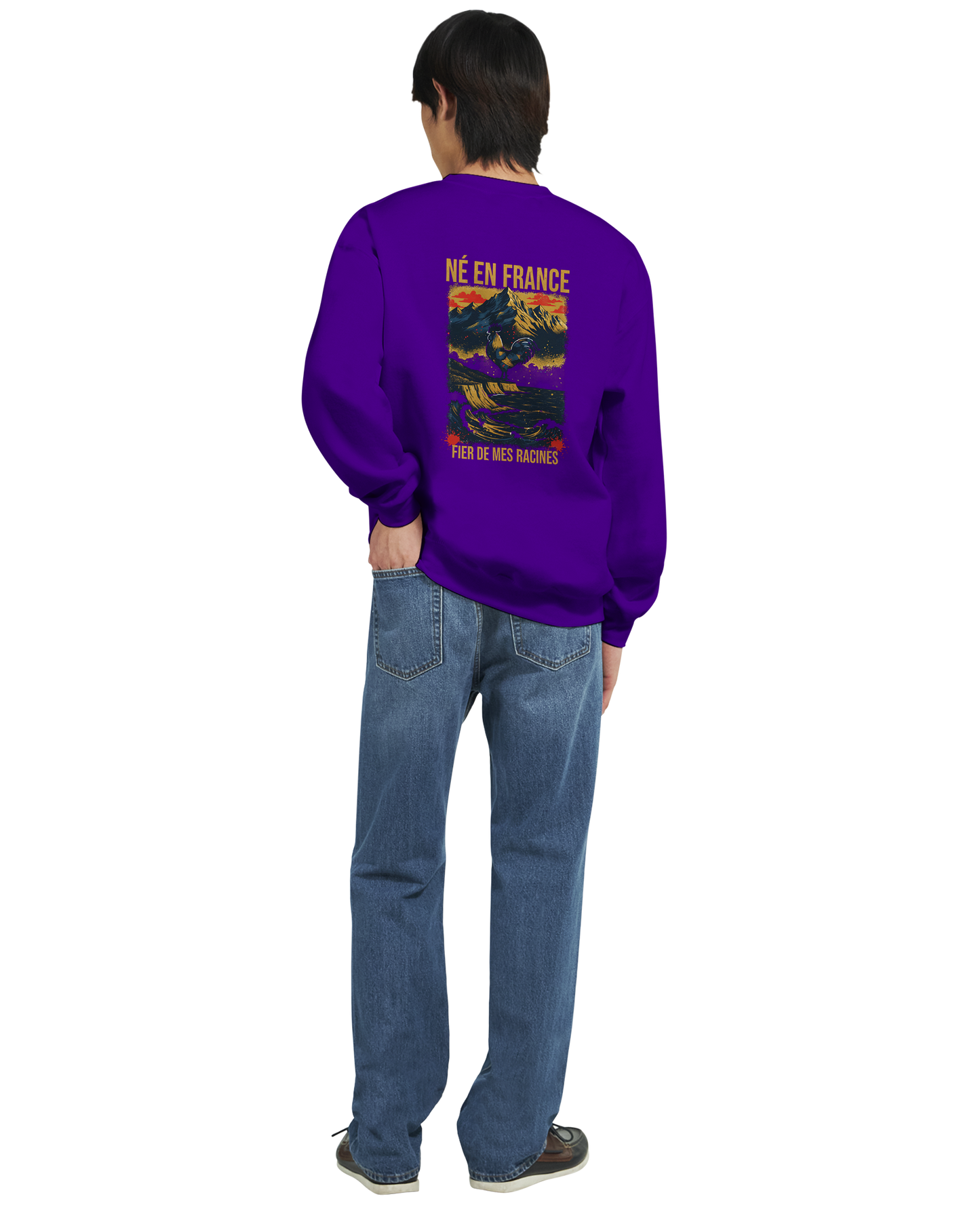 Sweat-shirt Homme « Né en France » – Confort Premium et Design Durable