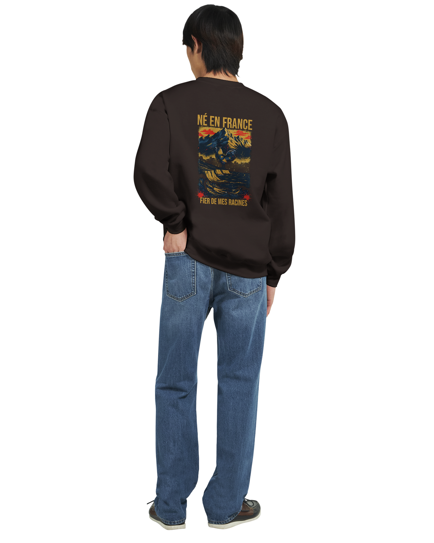 Sweat-shirt Homme « Né en France » – Confort Premium et Design Durable