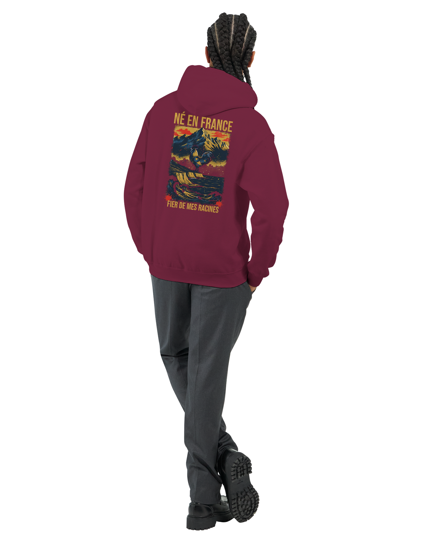 Sweat à Capuche Homme « Né en France » – Premium Confort et Style