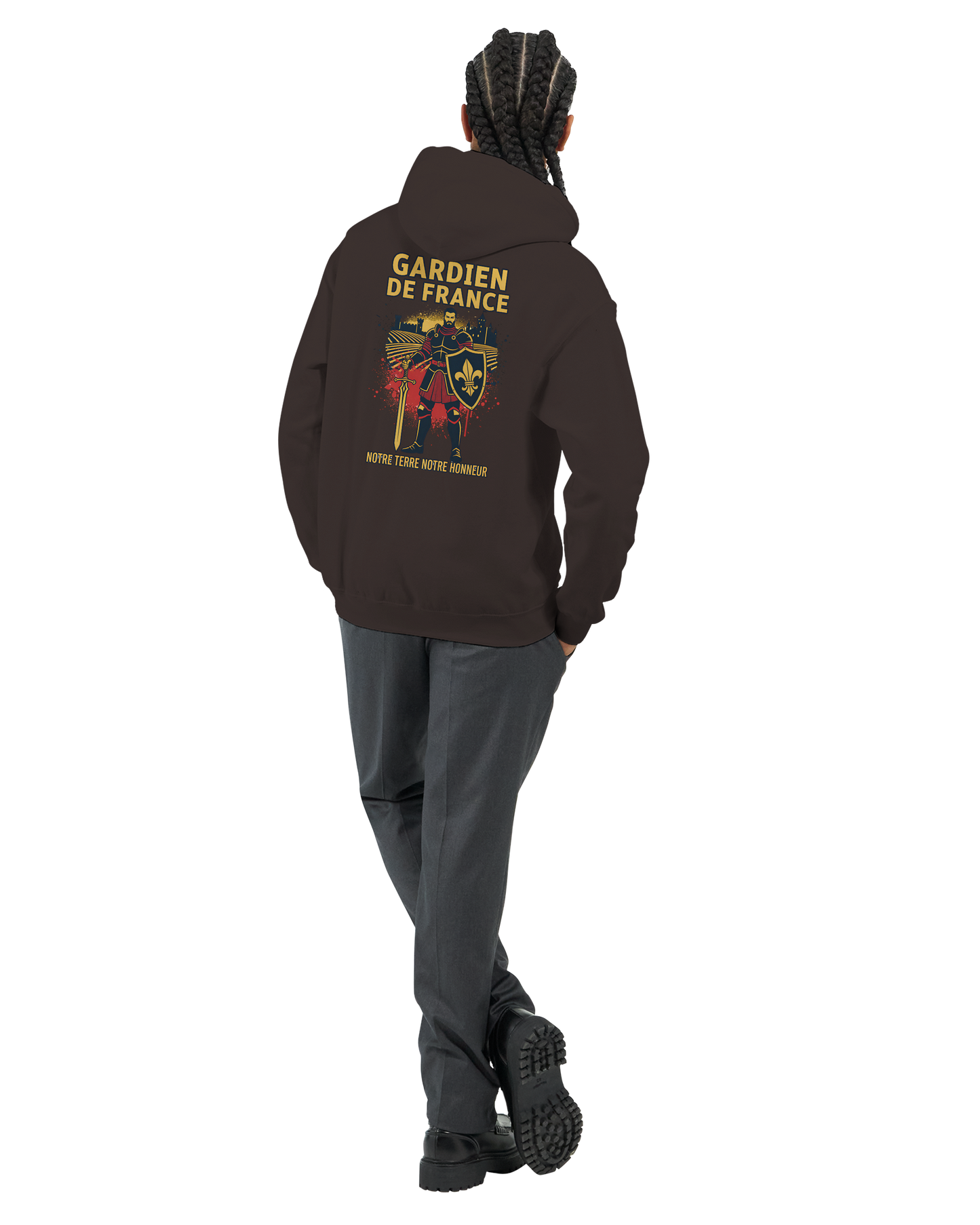 Sweat à capuche Gardien de France pour homme – Hoodie premium en coton mélangé