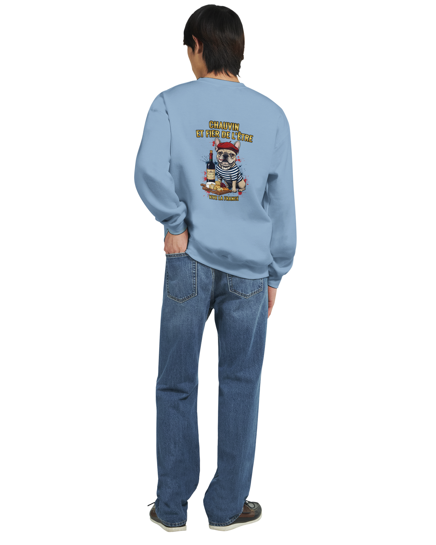 Sweat-shirt Chauvin et Fier de l'Être - Sweat à Col Rond Classique