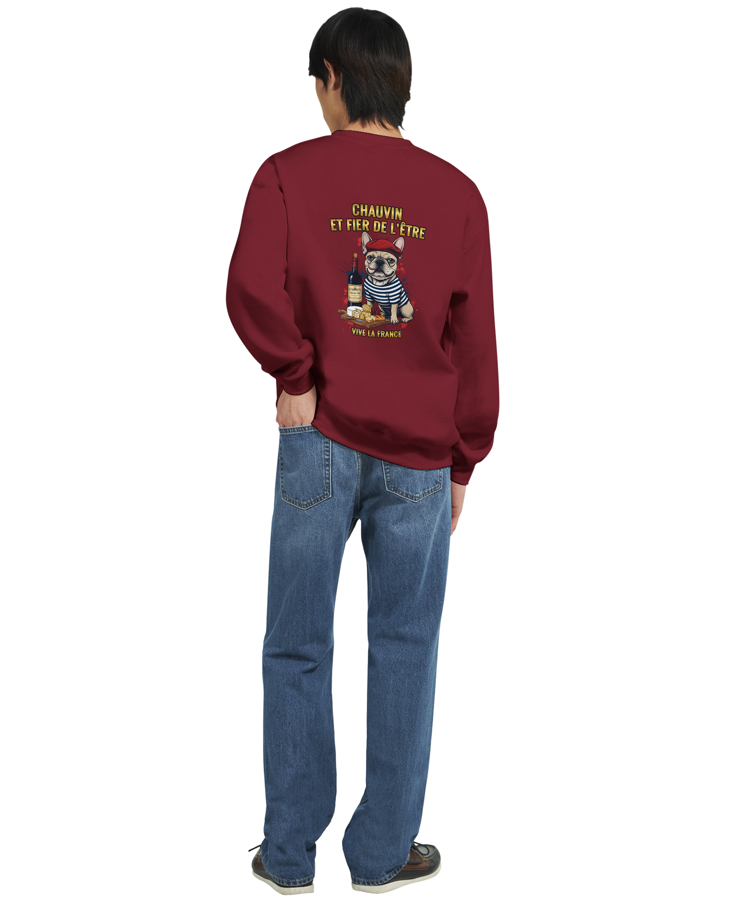 Sweat-shirt Chauvin et Fier de l'Être - Sweat à Col Rond Classique