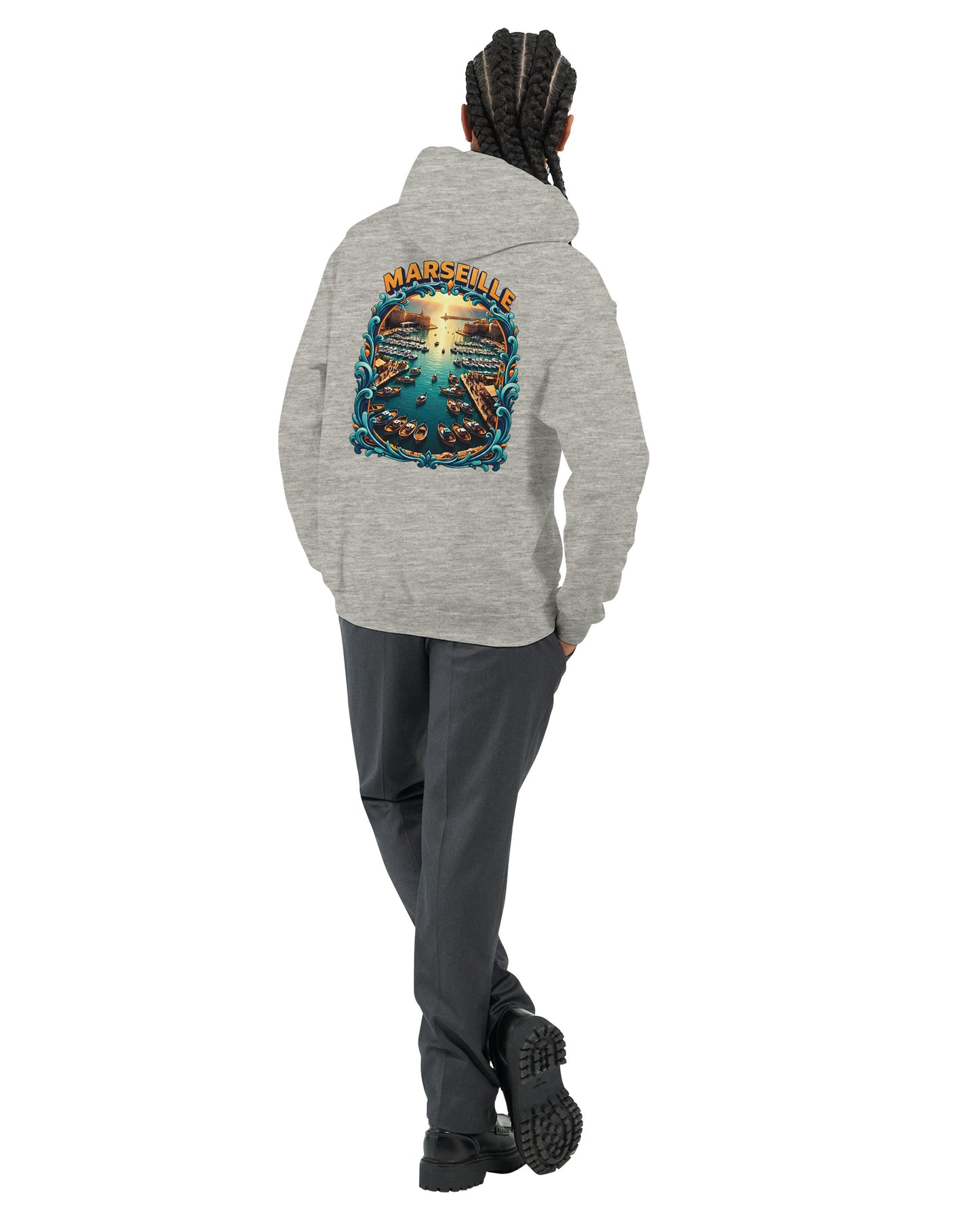 Sweat à capuche unisexe Marseille – Hoodie premium en coton mélangé