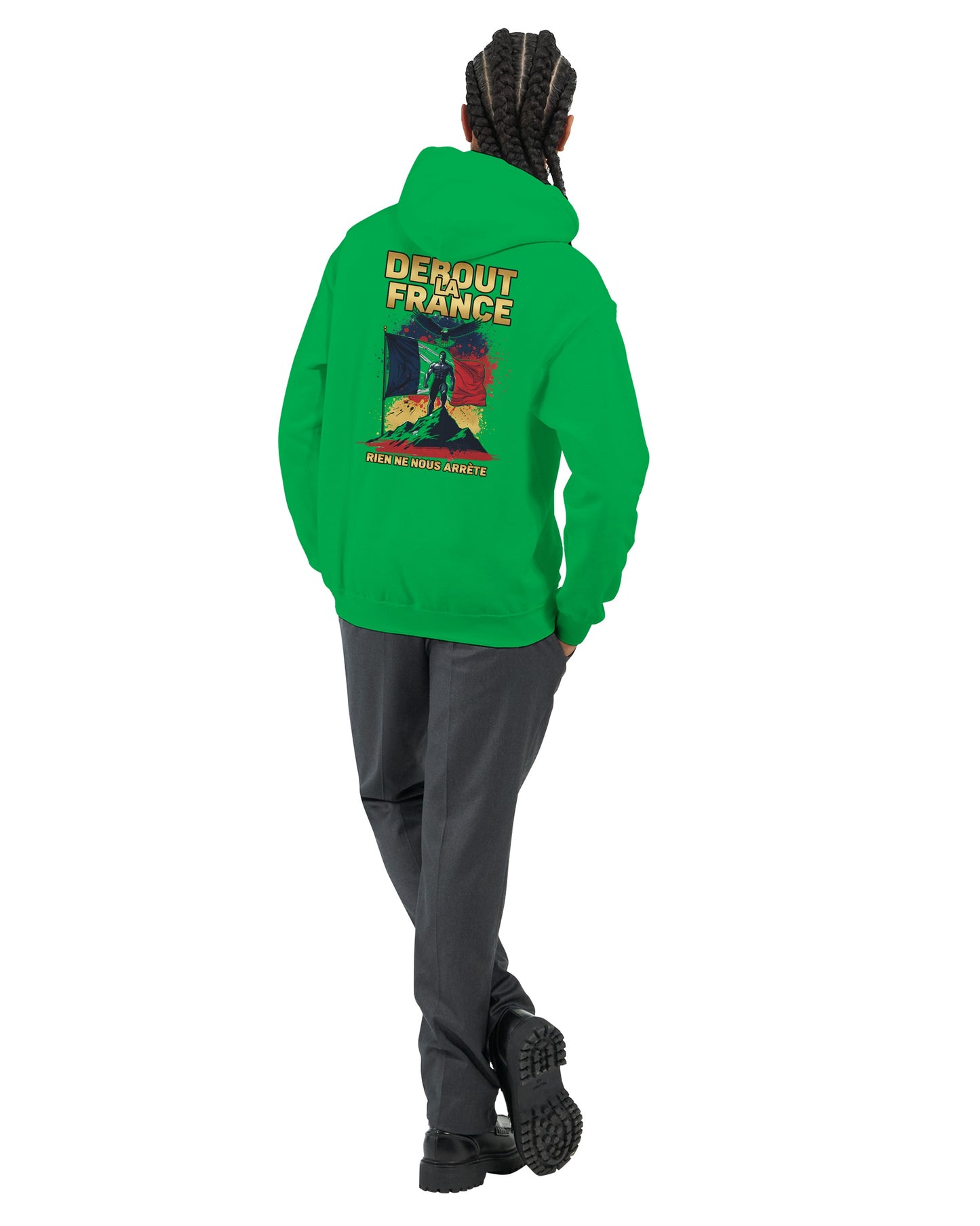 Sweat à capuche Debout la France pour homme – Hoodie premium en coton mélangé