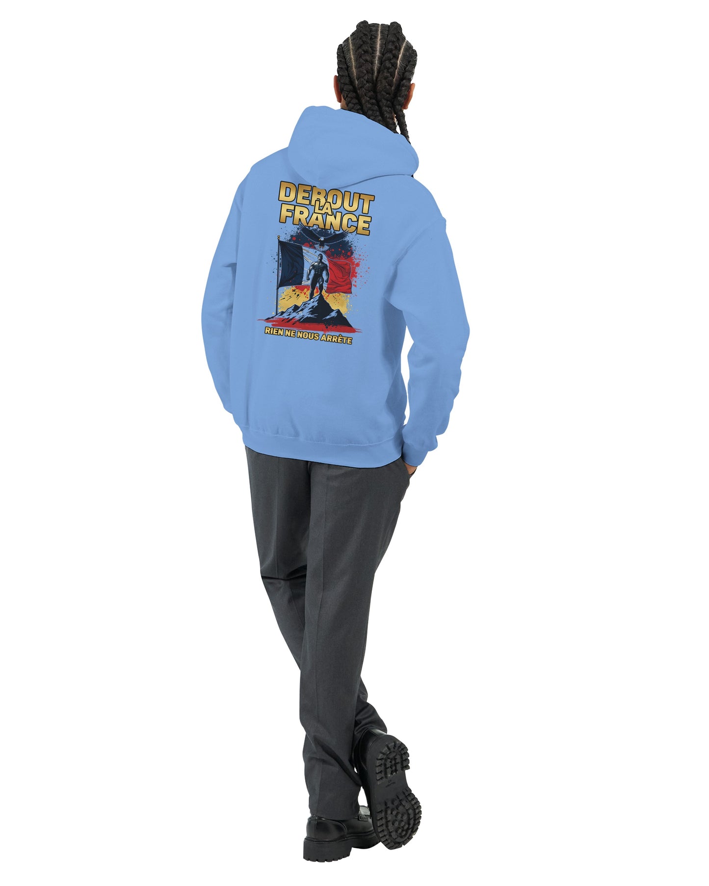 Sweat à capuche Debout la France pour homme – Hoodie premium en coton mélangé