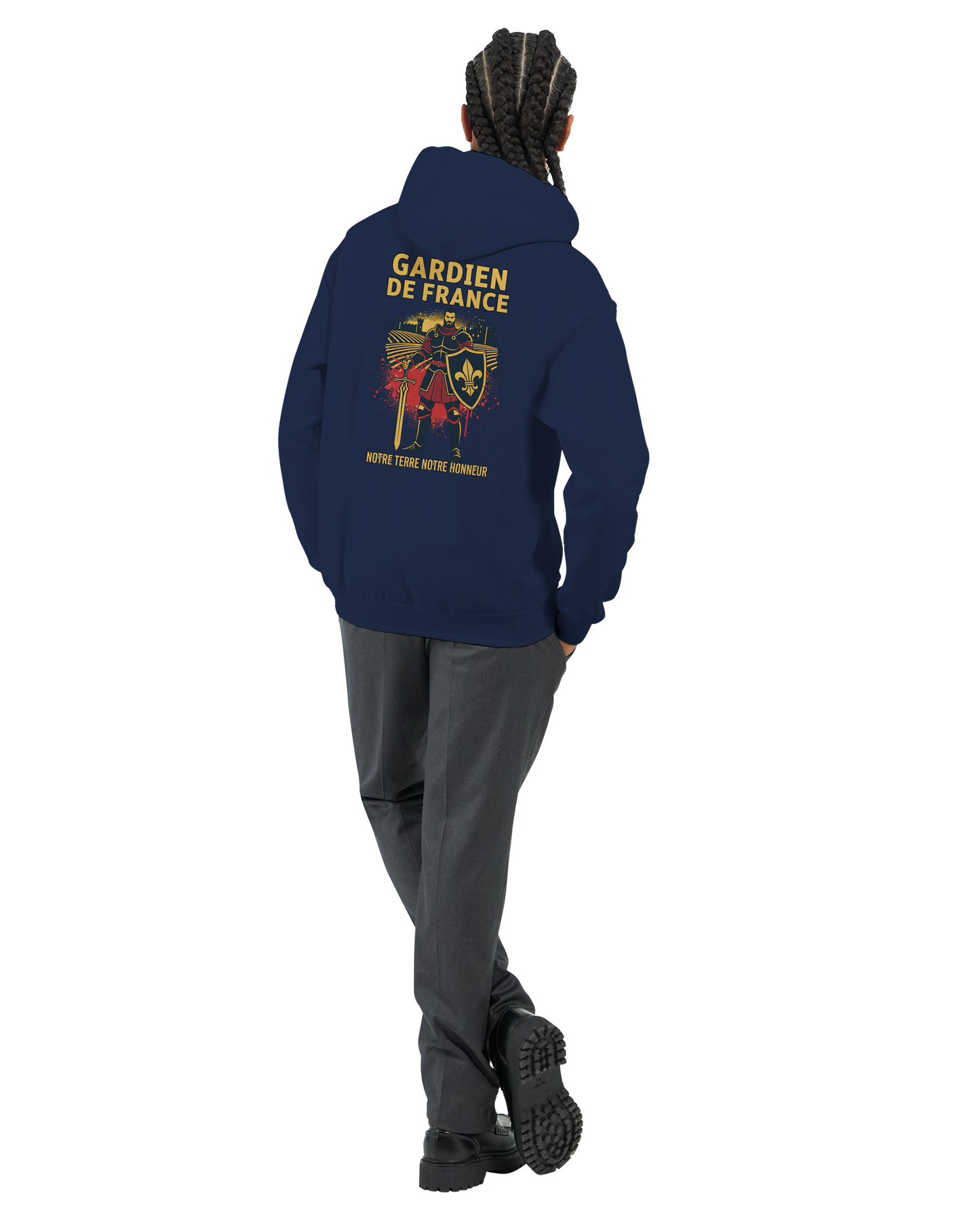 Sweat à capuche Gardien de France pour homme – Hoodie premium en coton mélangé