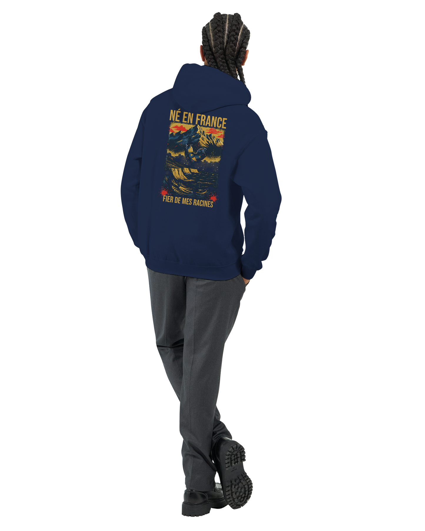 Sweat à Capuche Homme « Né en France » – Premium Confort et Style