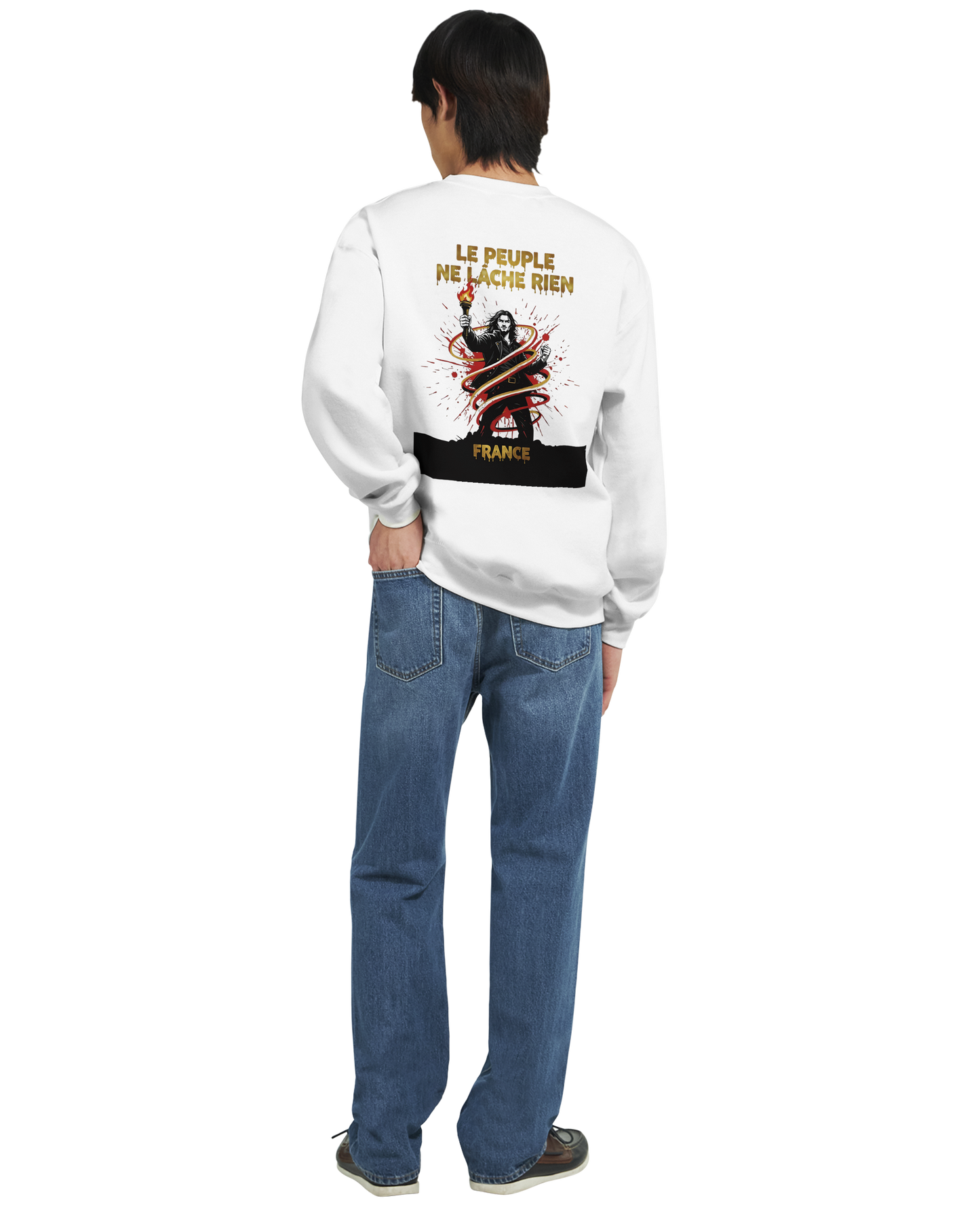 Sweat-shirt Homme 'Le Peuple Ne Lâche Rien' – Confort et Résistance
