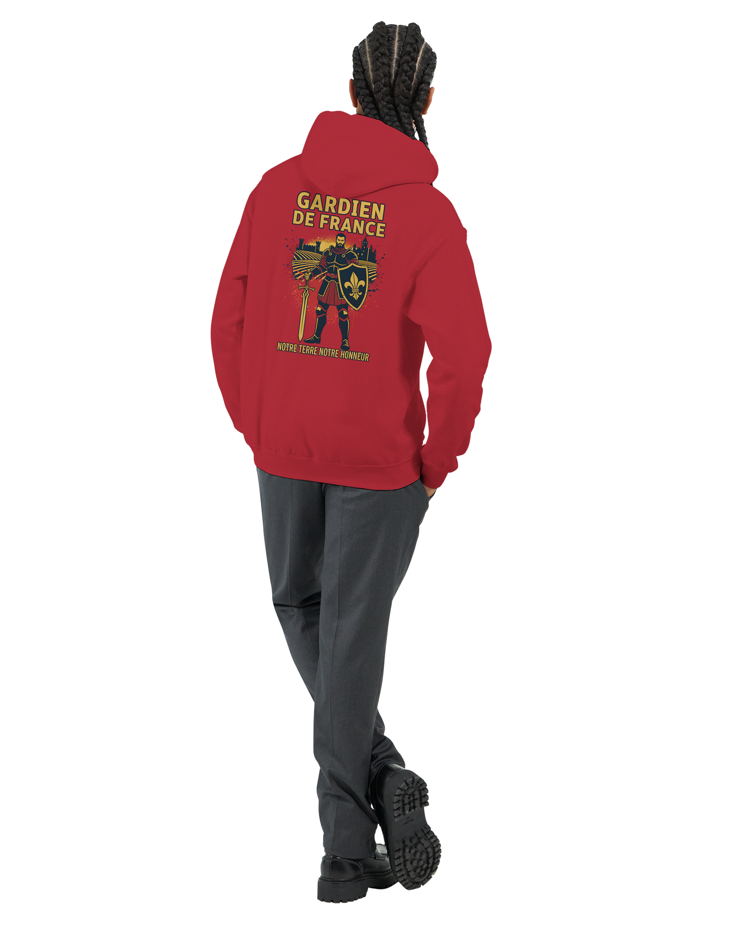 Sweat à capuche Gardien de France pour homme – Hoodie premium en coton mélangé