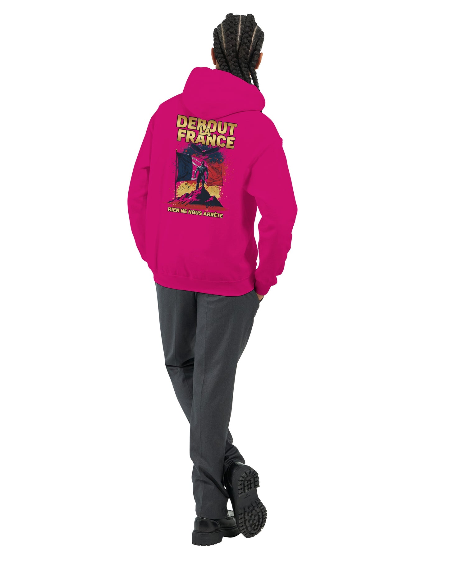 Sweat à capuche Debout la France pour homme – Hoodie premium en coton mélangé