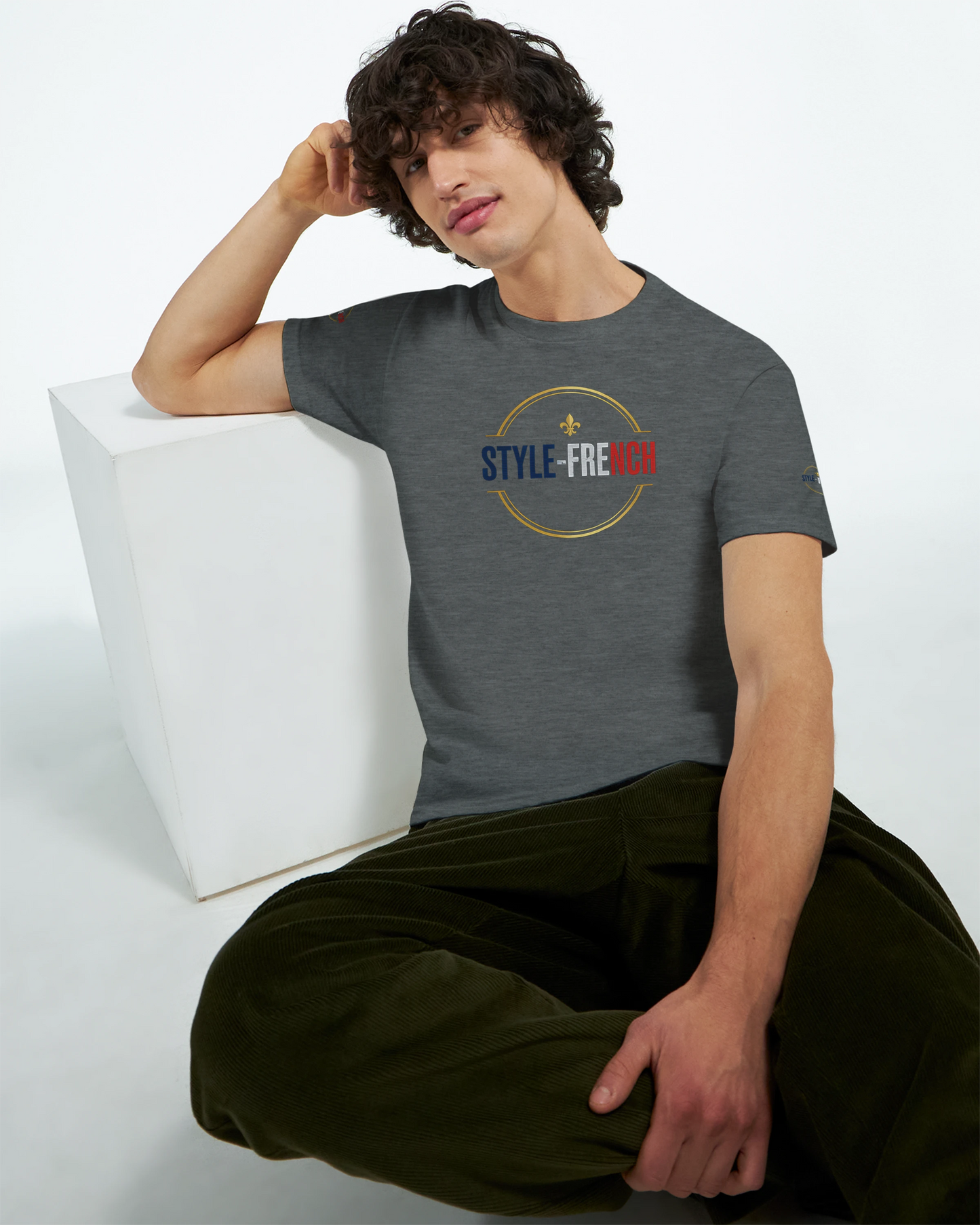 T-shirt Homme Œil de la République - Coton Épais à Coupe Classique