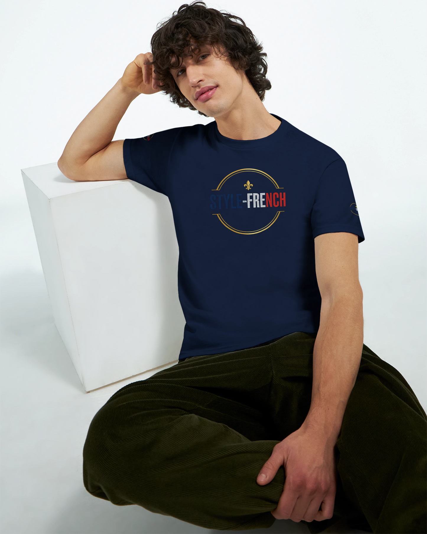 T-shirt Homme Œil de la République - Coton Épais à Coupe Classique