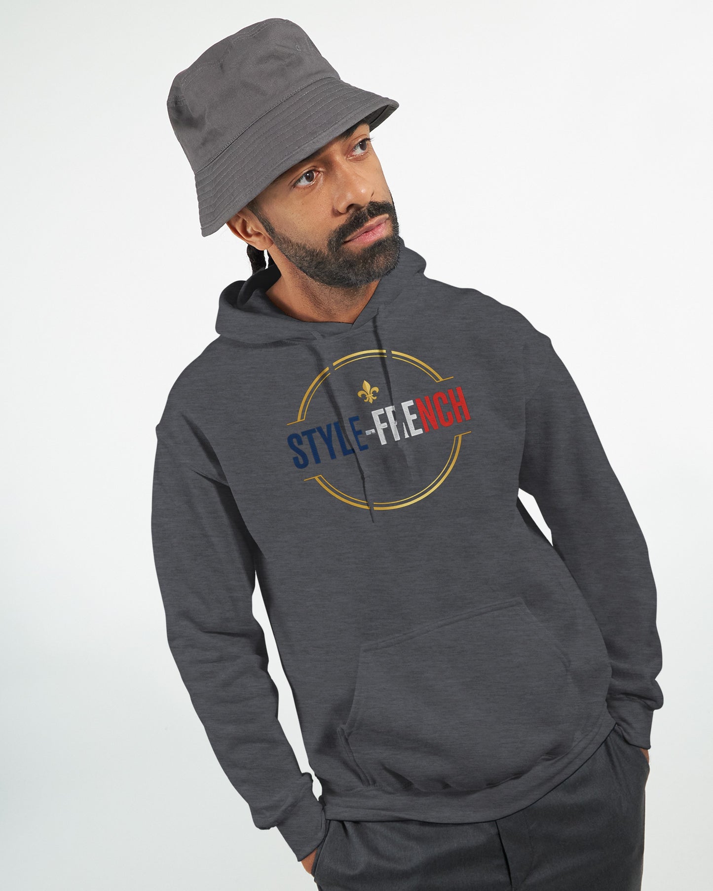 Sweat à capuche Debout la France pour homme – Hoodie premium en coton mélangé
