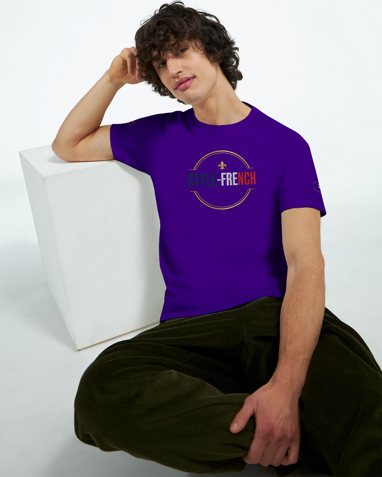 T-shirt Homme Œil de la République - Coton Épais à Coupe Classique