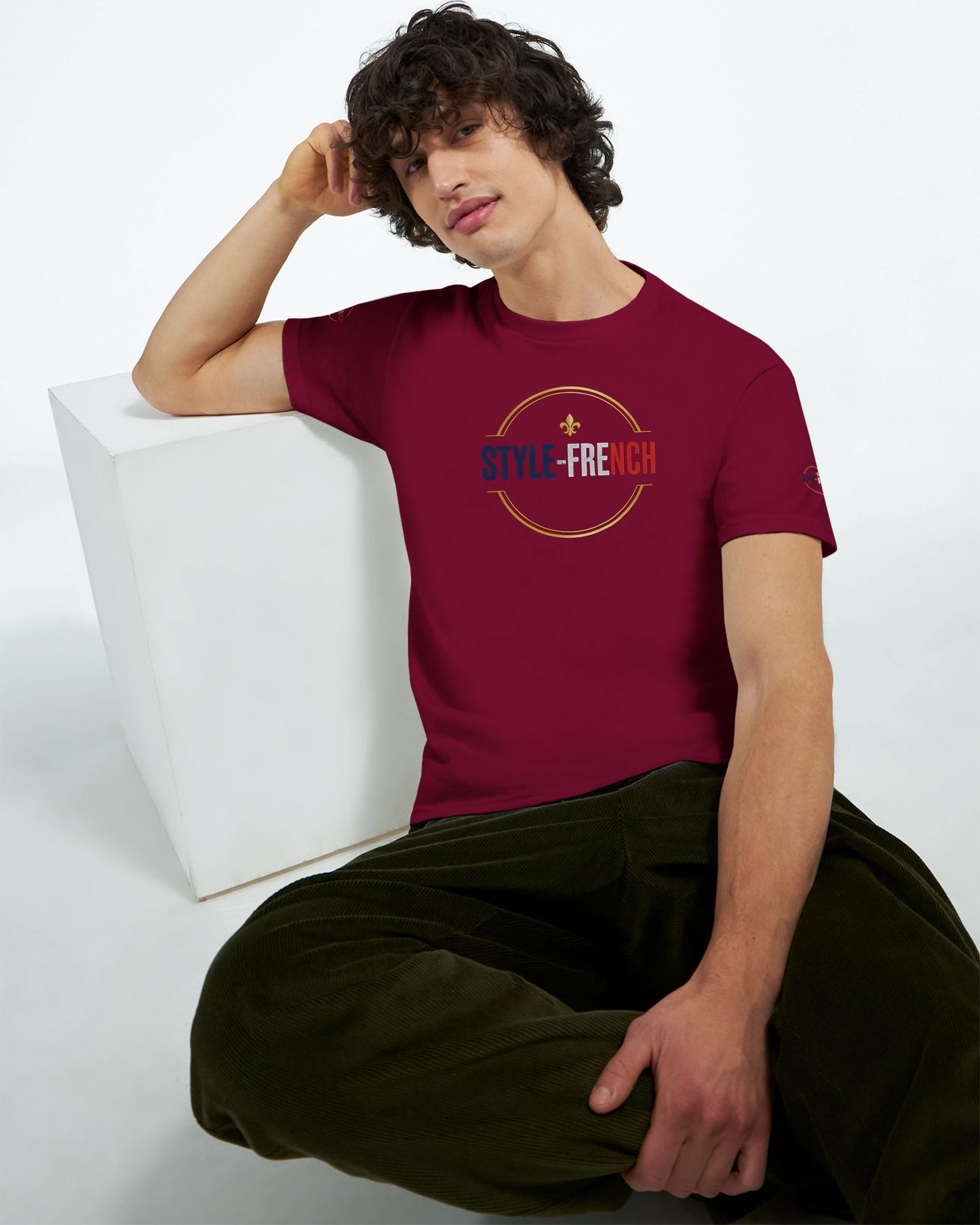 T-shirt Homme Œil de la République - Coton Épais à Coupe Classique