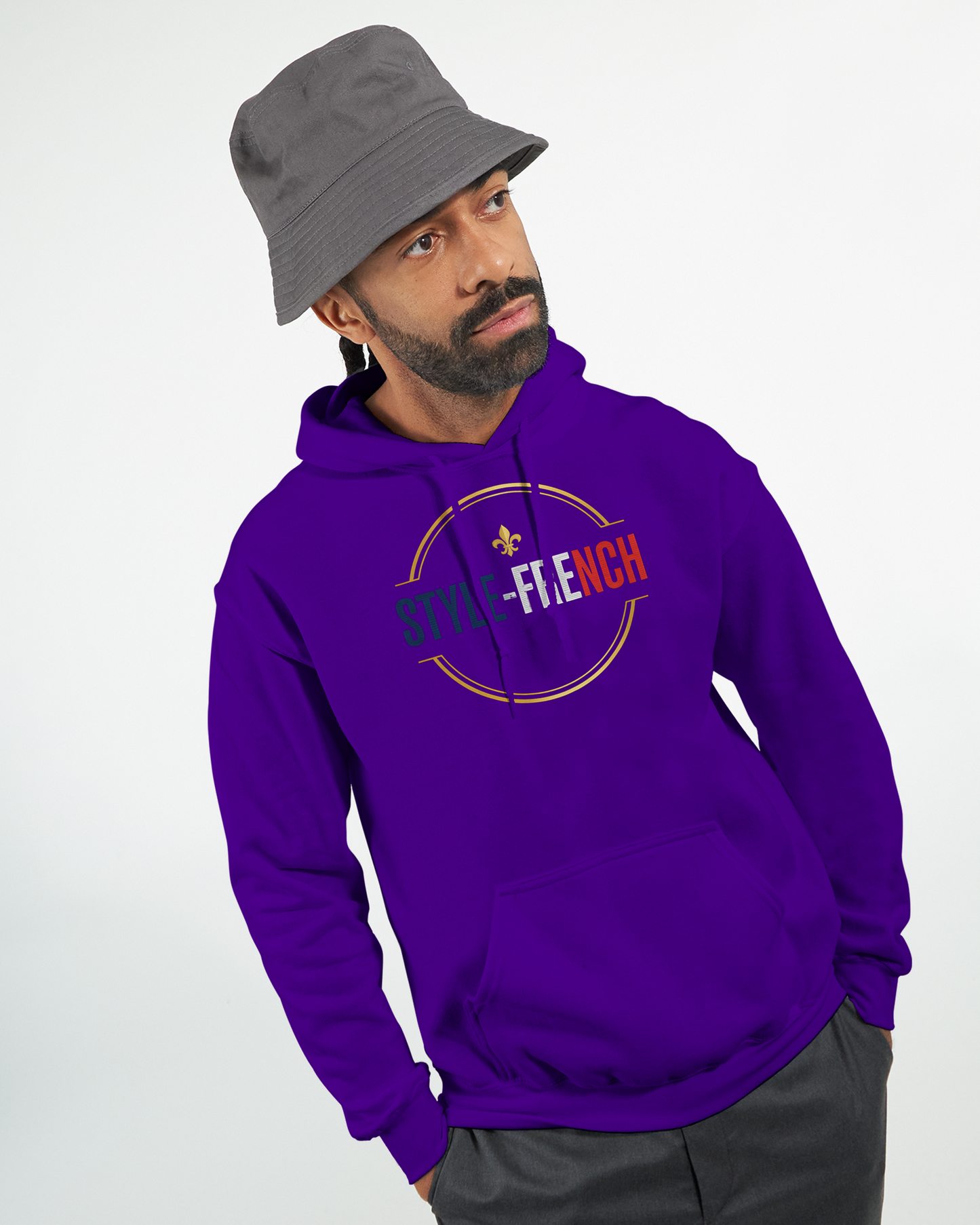 Sweat à Capuche Homme Vive la France – Confort et Style Tricolore