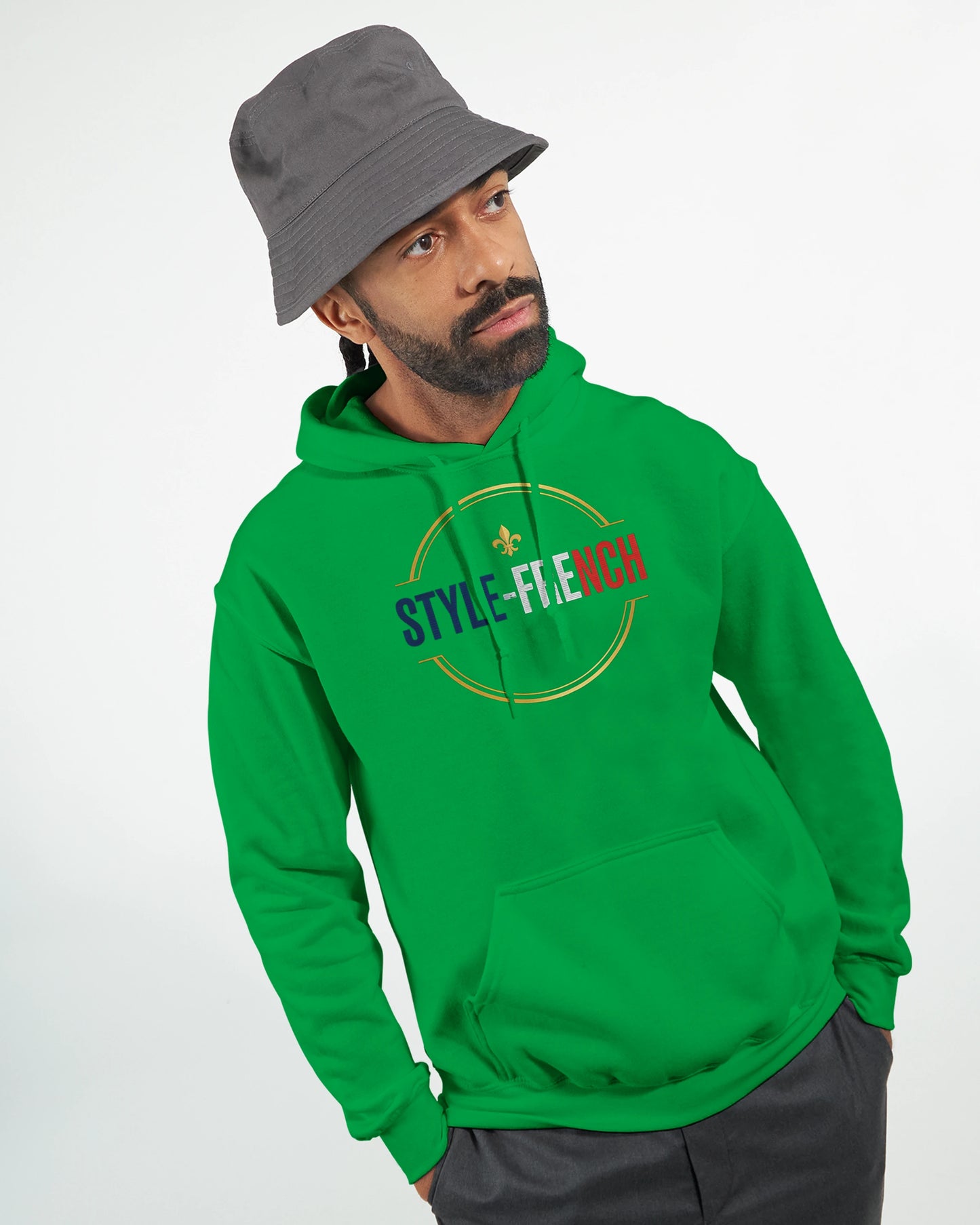 Sweat à capuche Homme - Design Œil de la République - Premium Confort