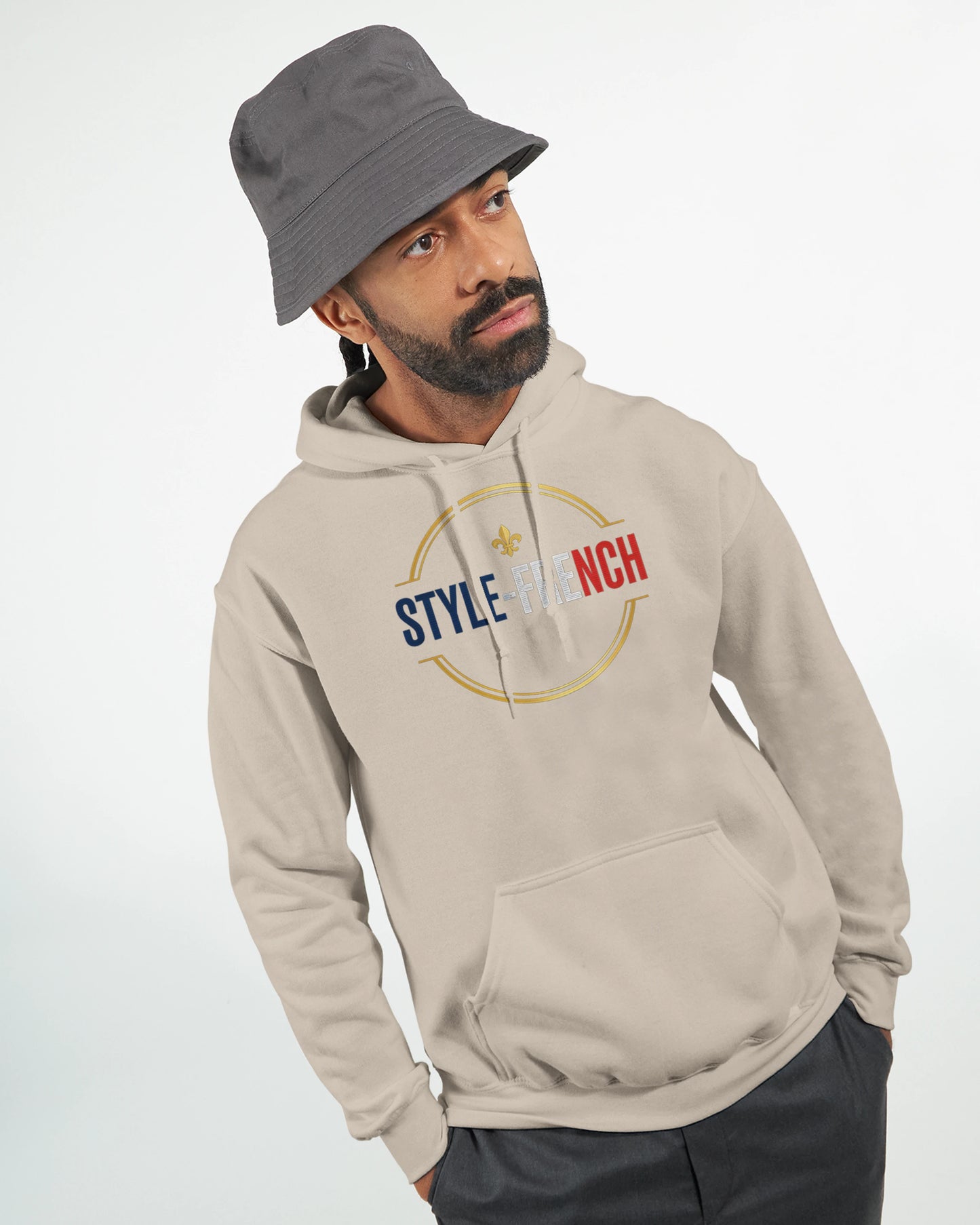 Sweat à capuche Homme - Design Œil de la République - Premium Confort