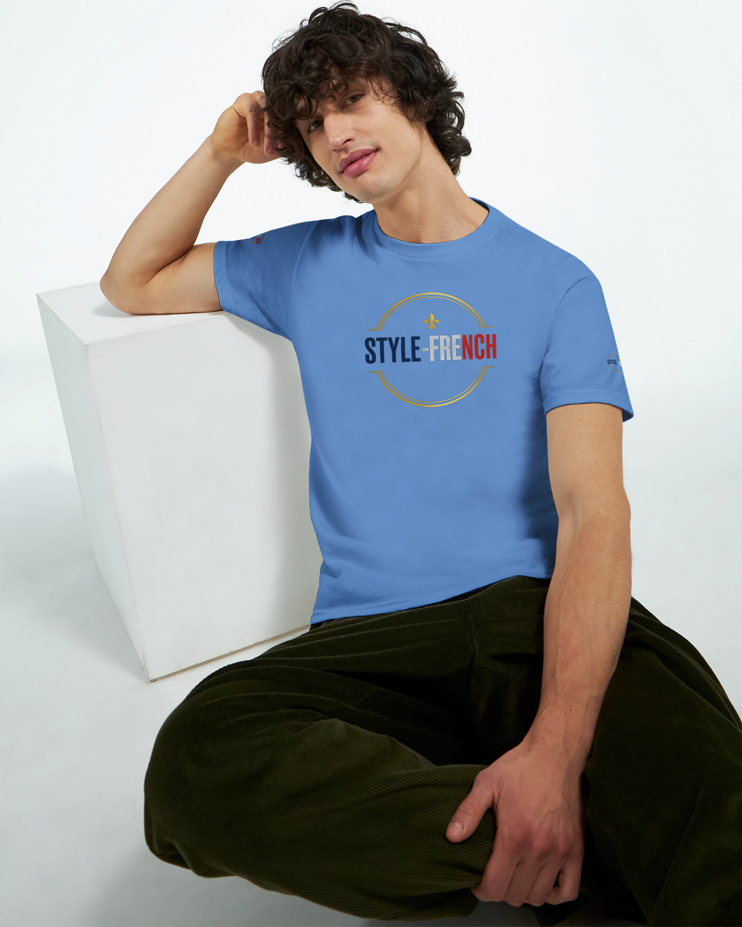 T-shirt Homme Œil de la République - Coton Épais à Coupe Classique