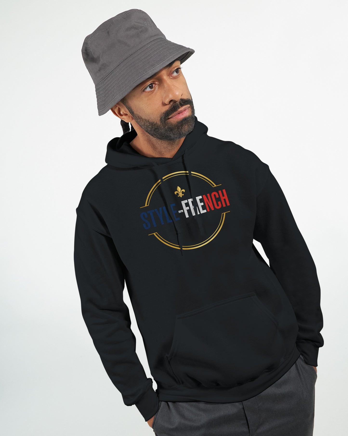 Sweat à capuche Debout la France pour homme – Hoodie premium en coton mélangé